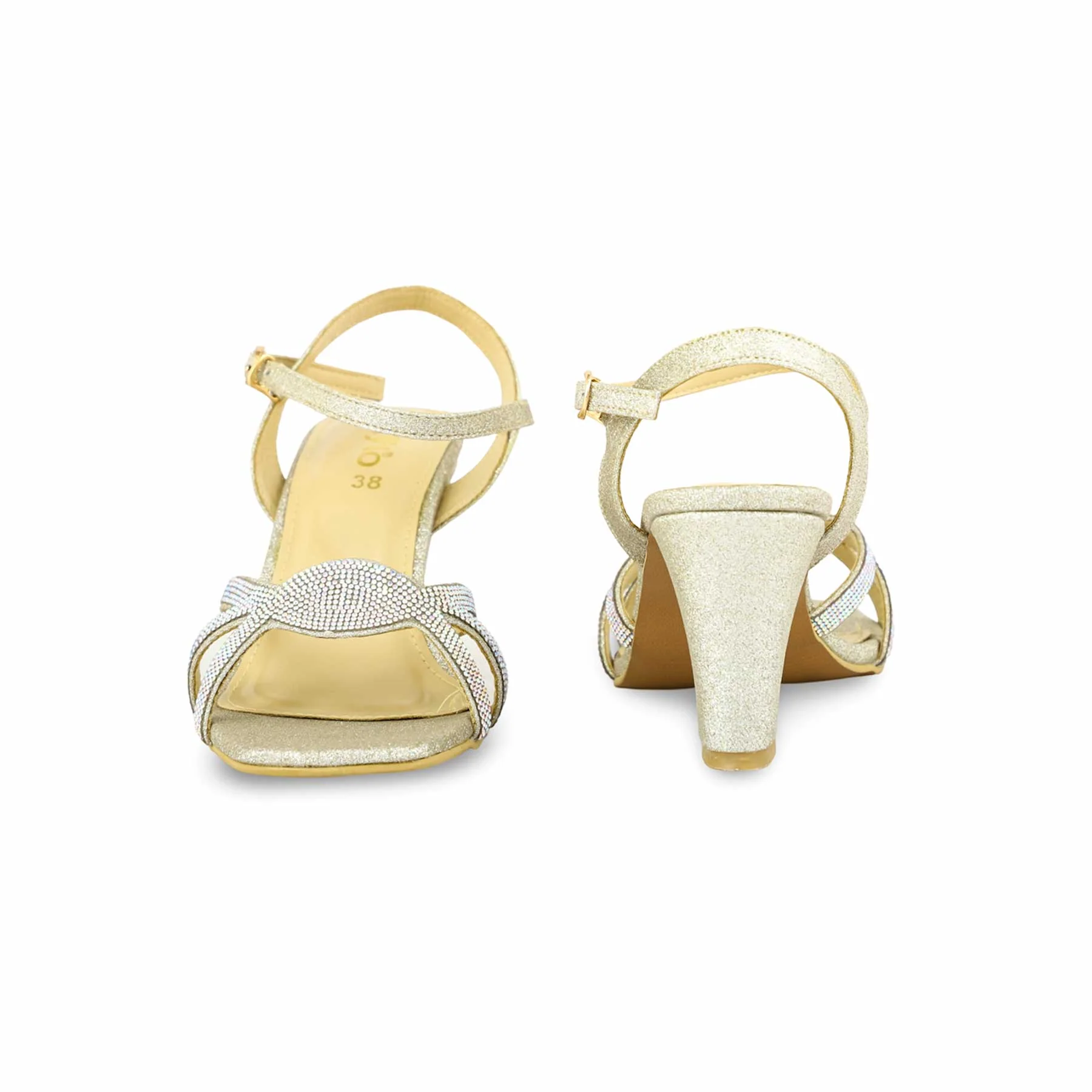 Golden Fancy Sandal FN6096 - Image 4