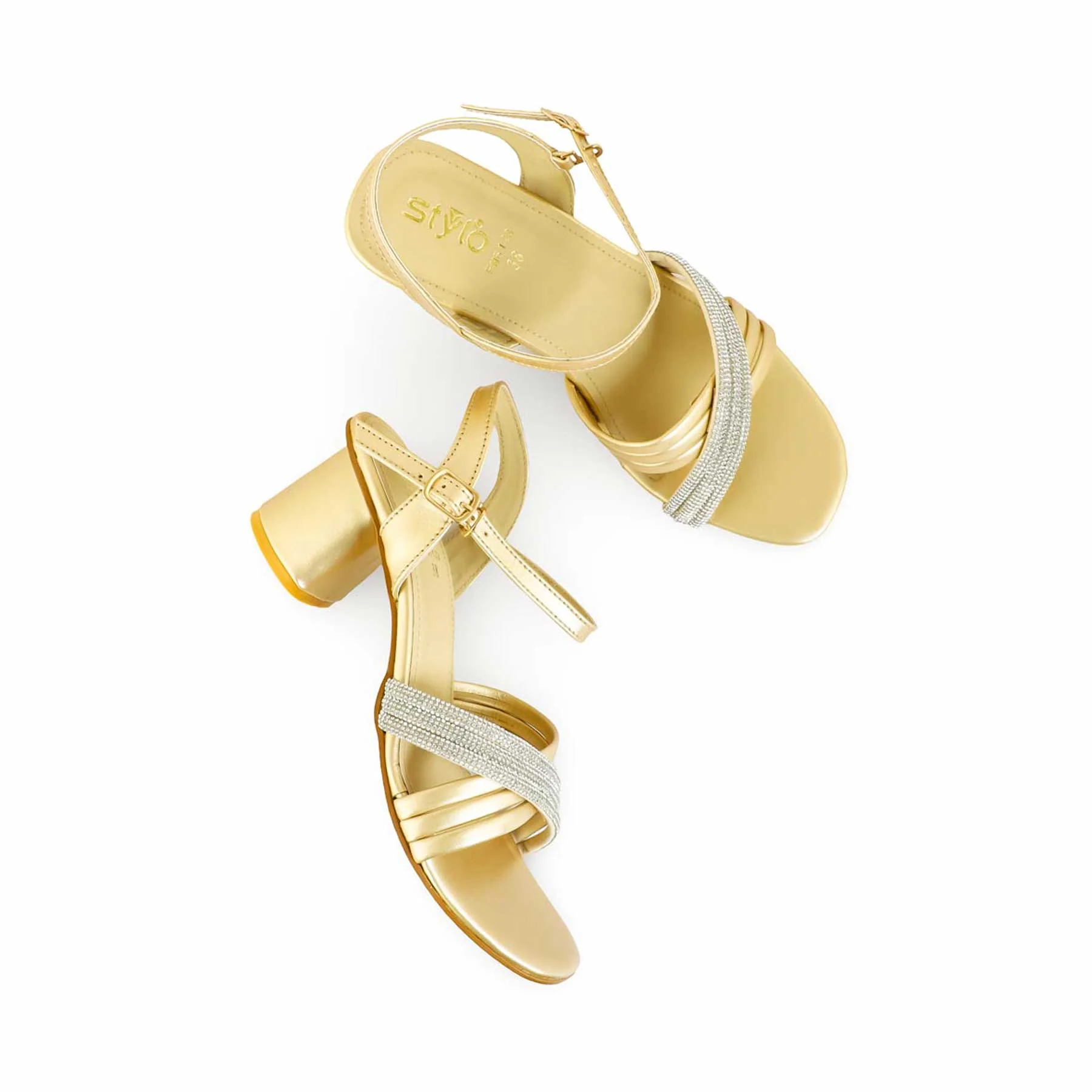 Golden Fancy Sandal FN6123 - Image 5