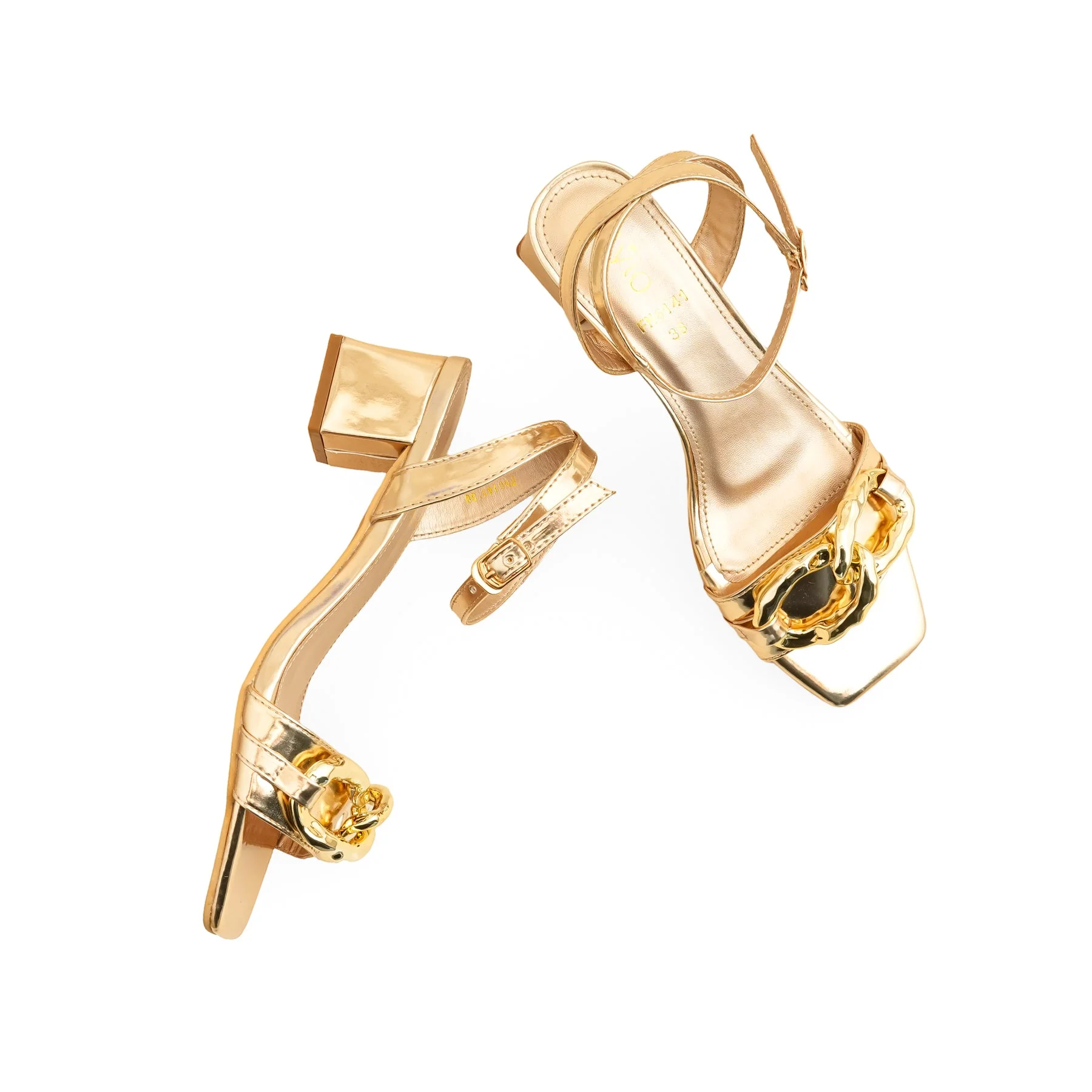 Golden Fancy Sandal FN6141 - Image 5
