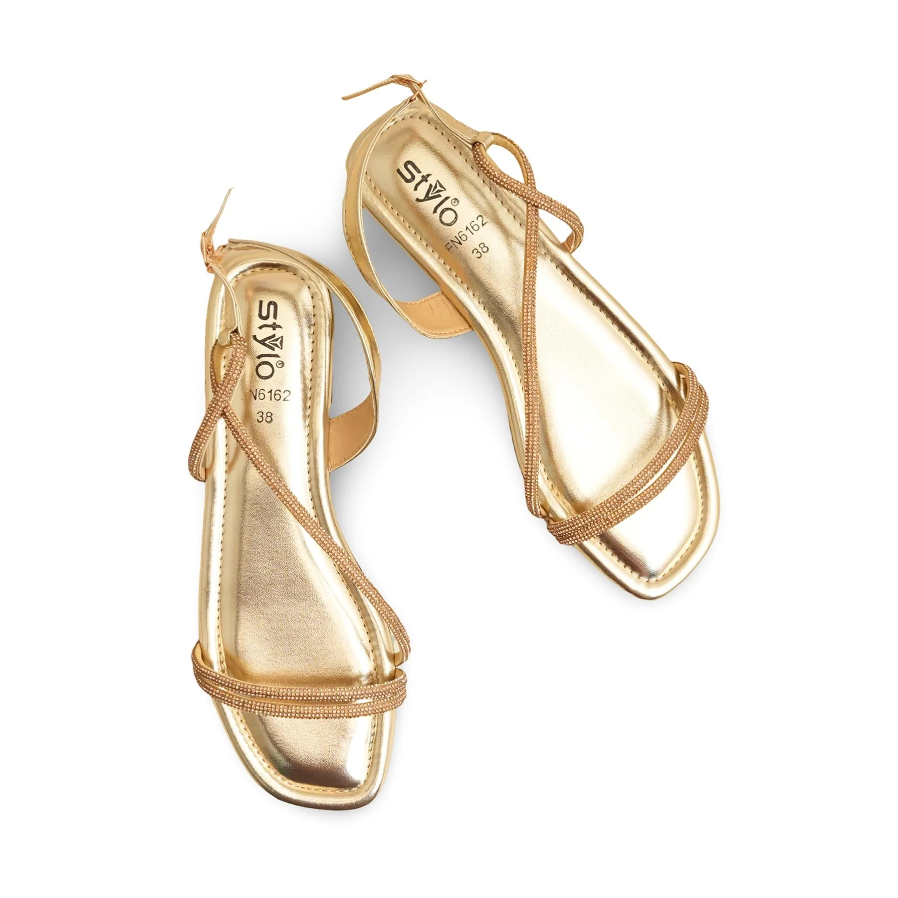 Golden Fancy Sandal FN6162 - Image 5
