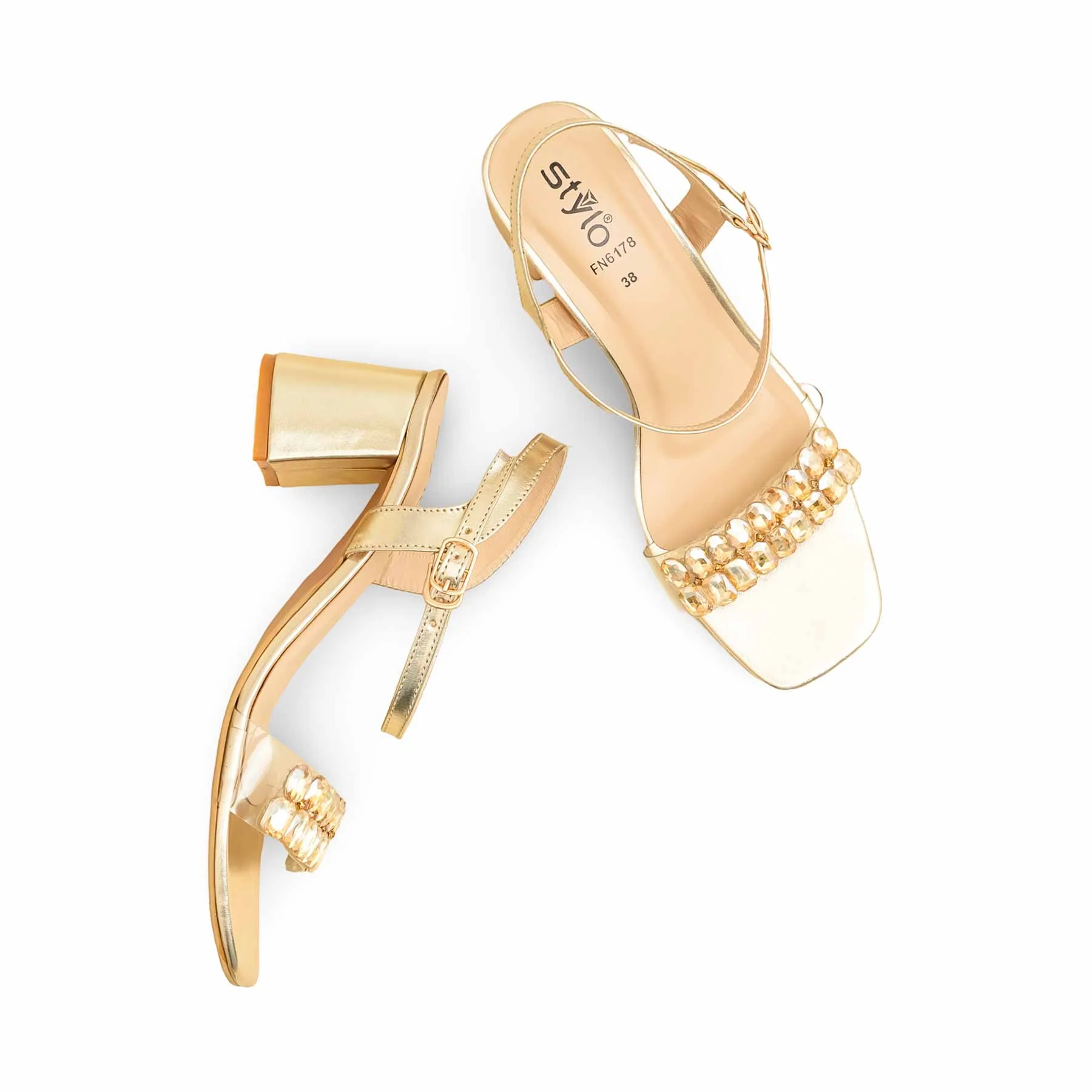 Golden Fancy Sandal FN6178 - Image 5
