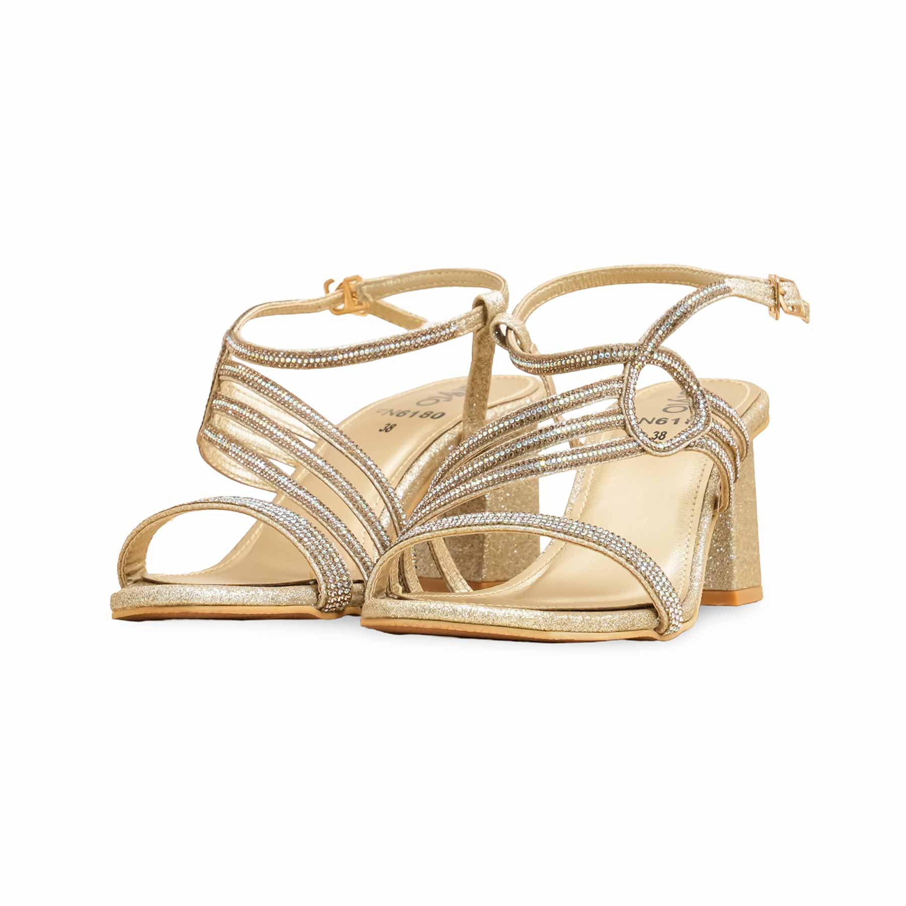 Golden Fancy Sandal FN6180 - Image 3