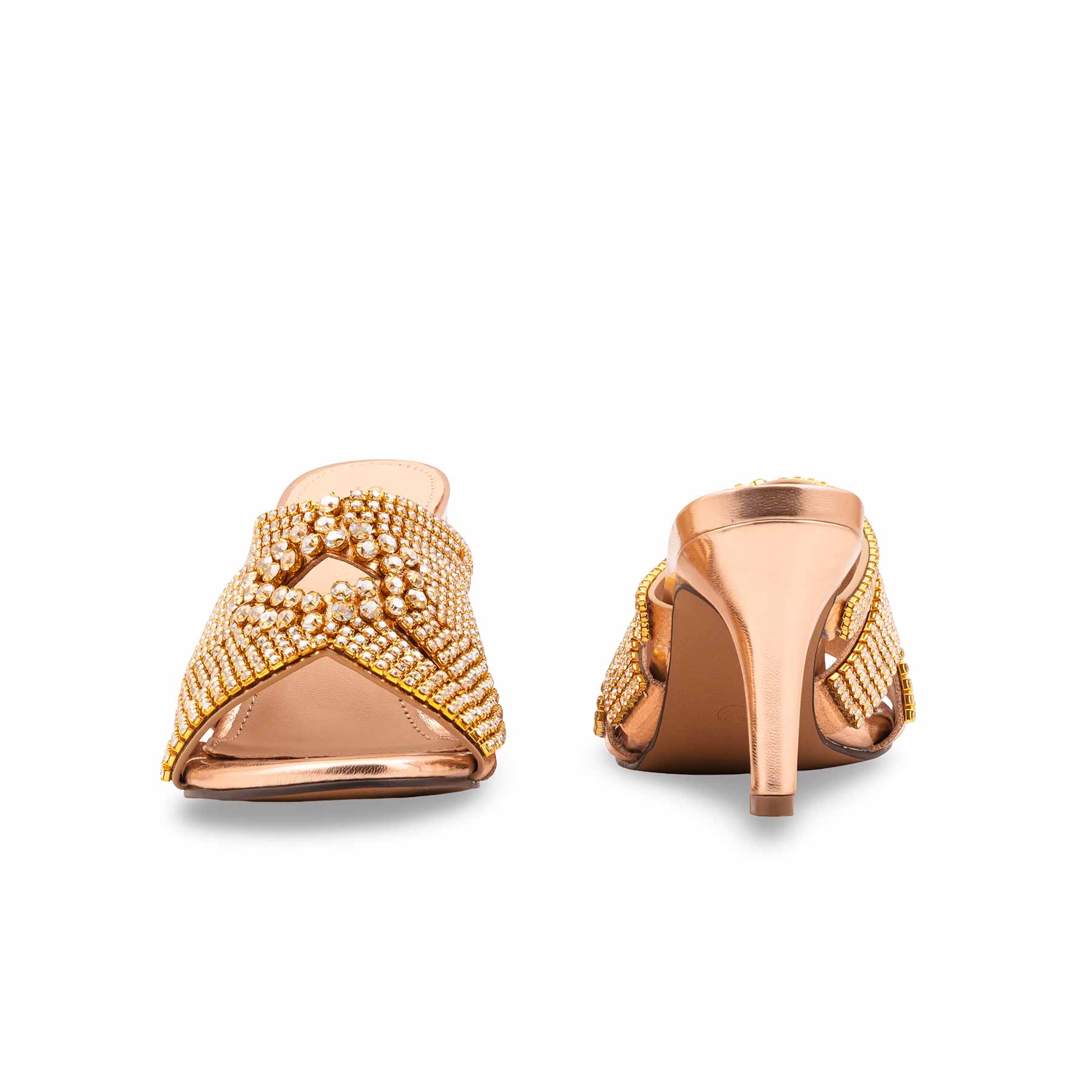 Golden Fancy Slipper For Ladies FN6252 - Image 4