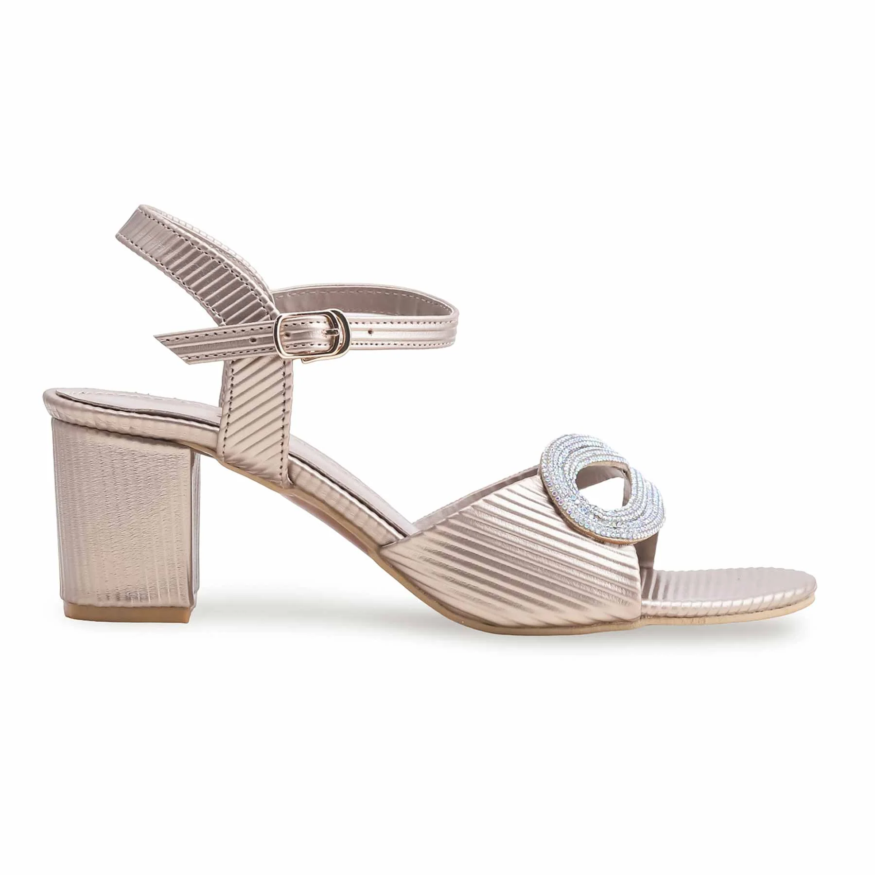 Golden Fancy Sandal for Women FN6095 - Image 2
