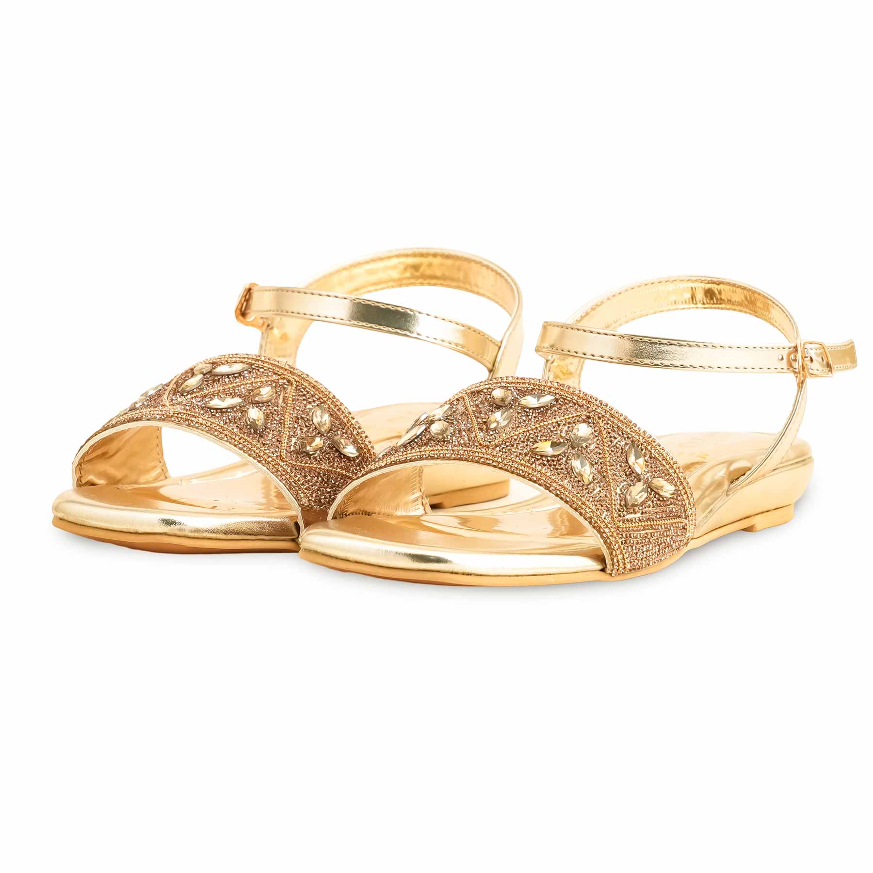 Golden Fancy Sandal For Women FN6112 - Image 3