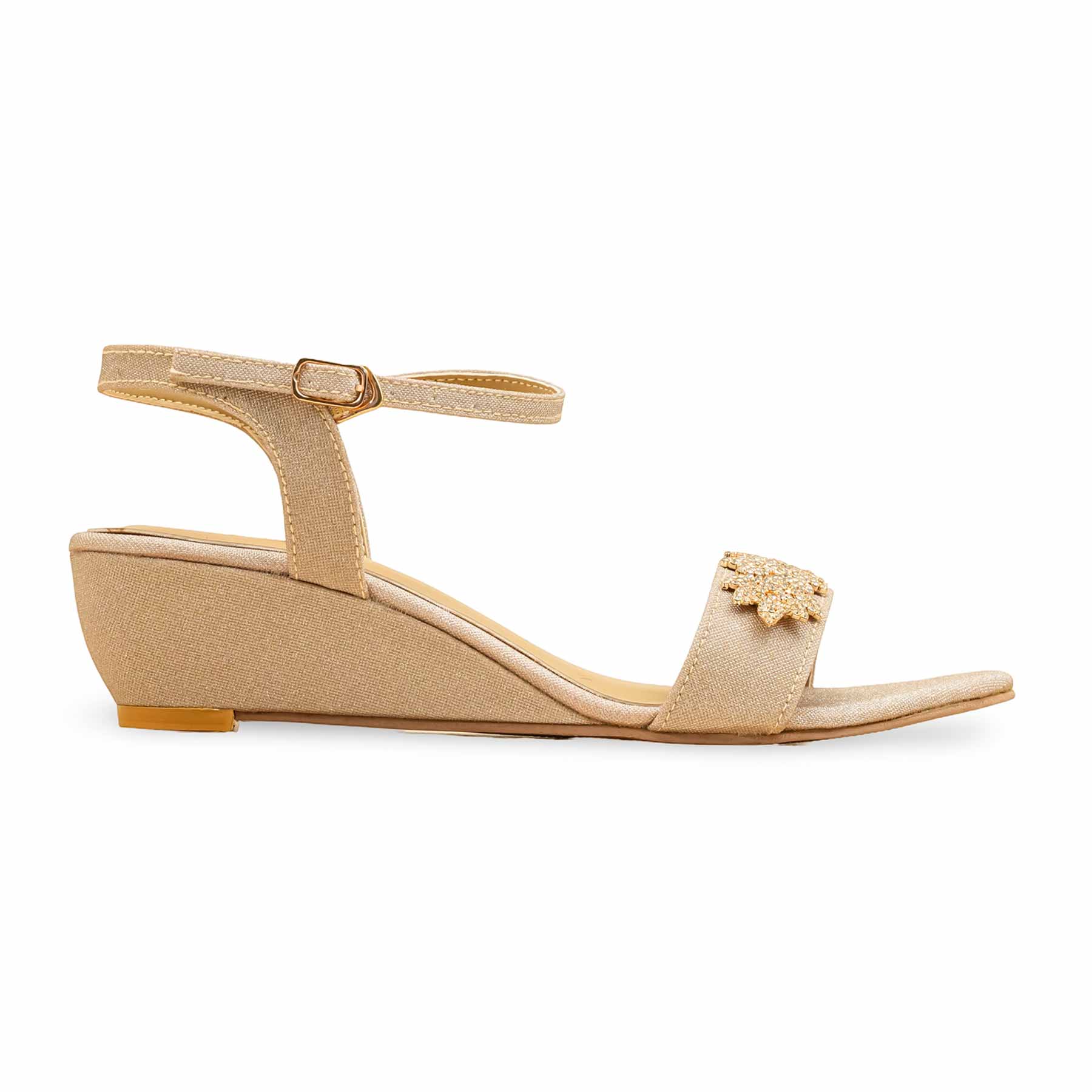 Golden Fancy Sandal For Women FN6132 - Image 2