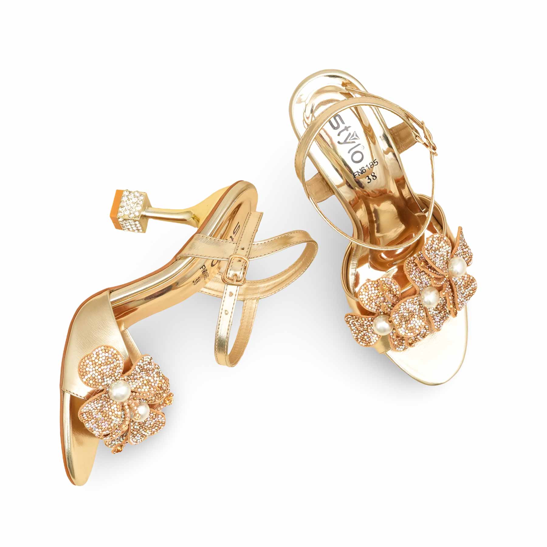 Golden Fancy Bridal Sandal FN6185 - Image 6