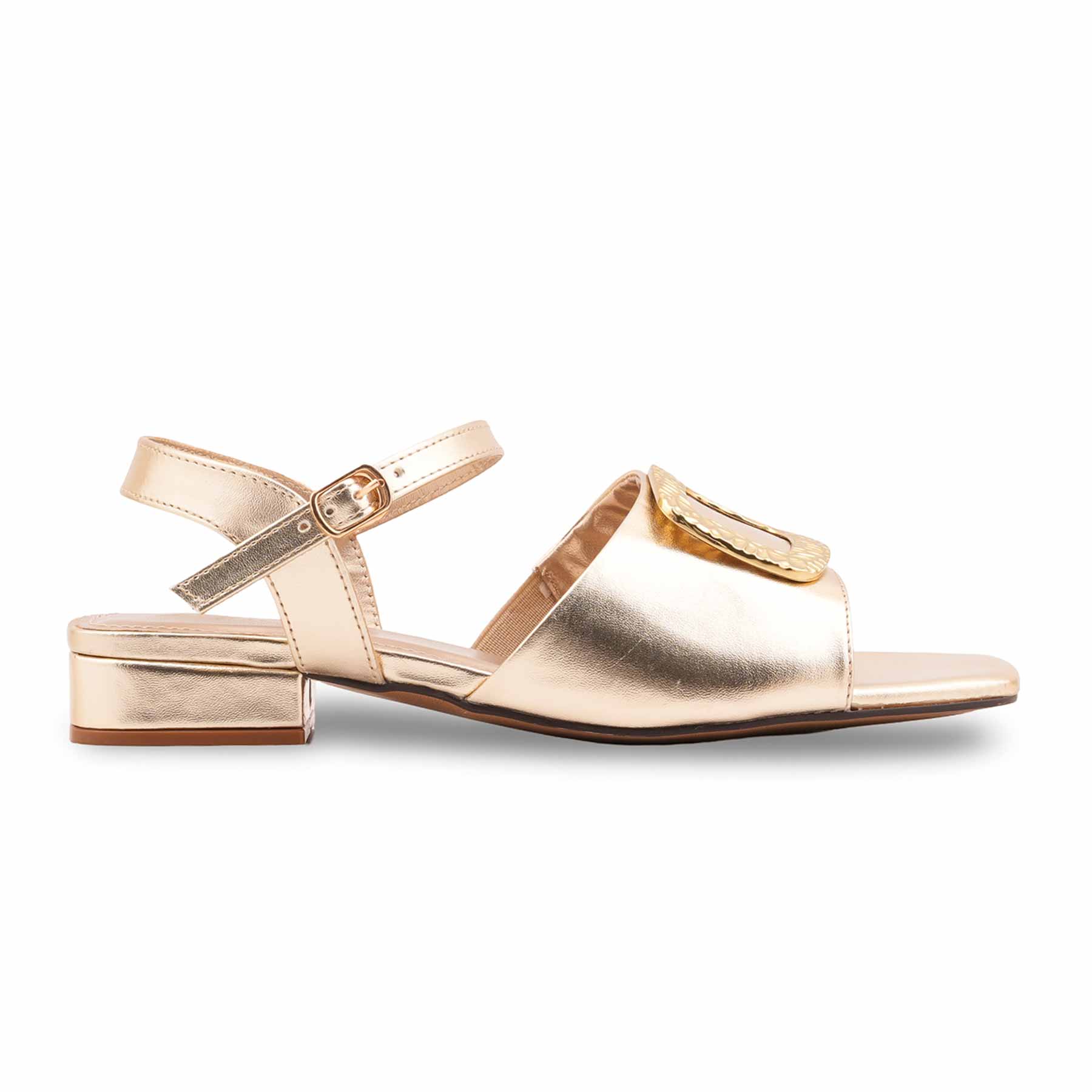 Golden Fancy Sandal For Women FN6260 - Image 2