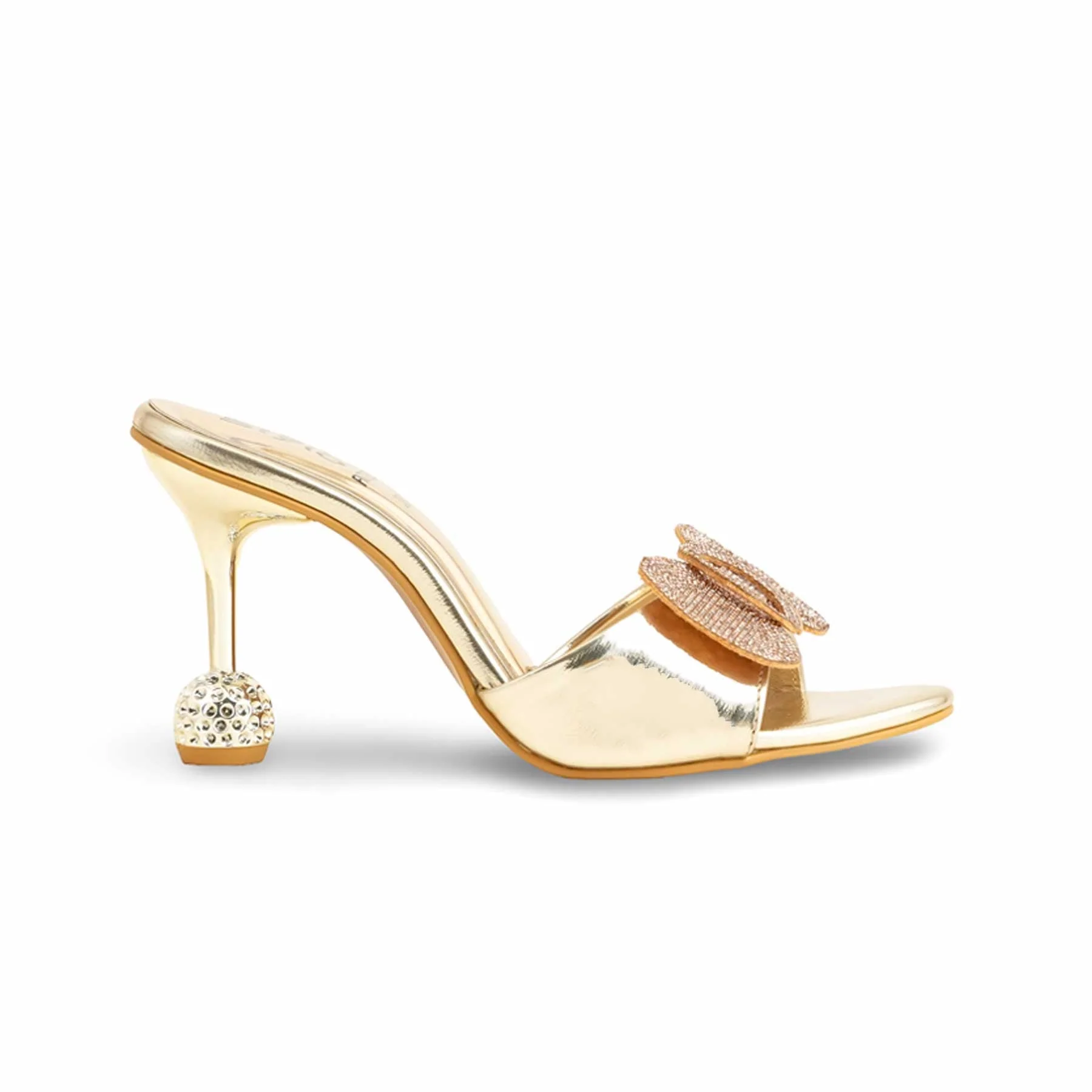 Golden Fancy Bridal Slipper FN7925 - Image 2