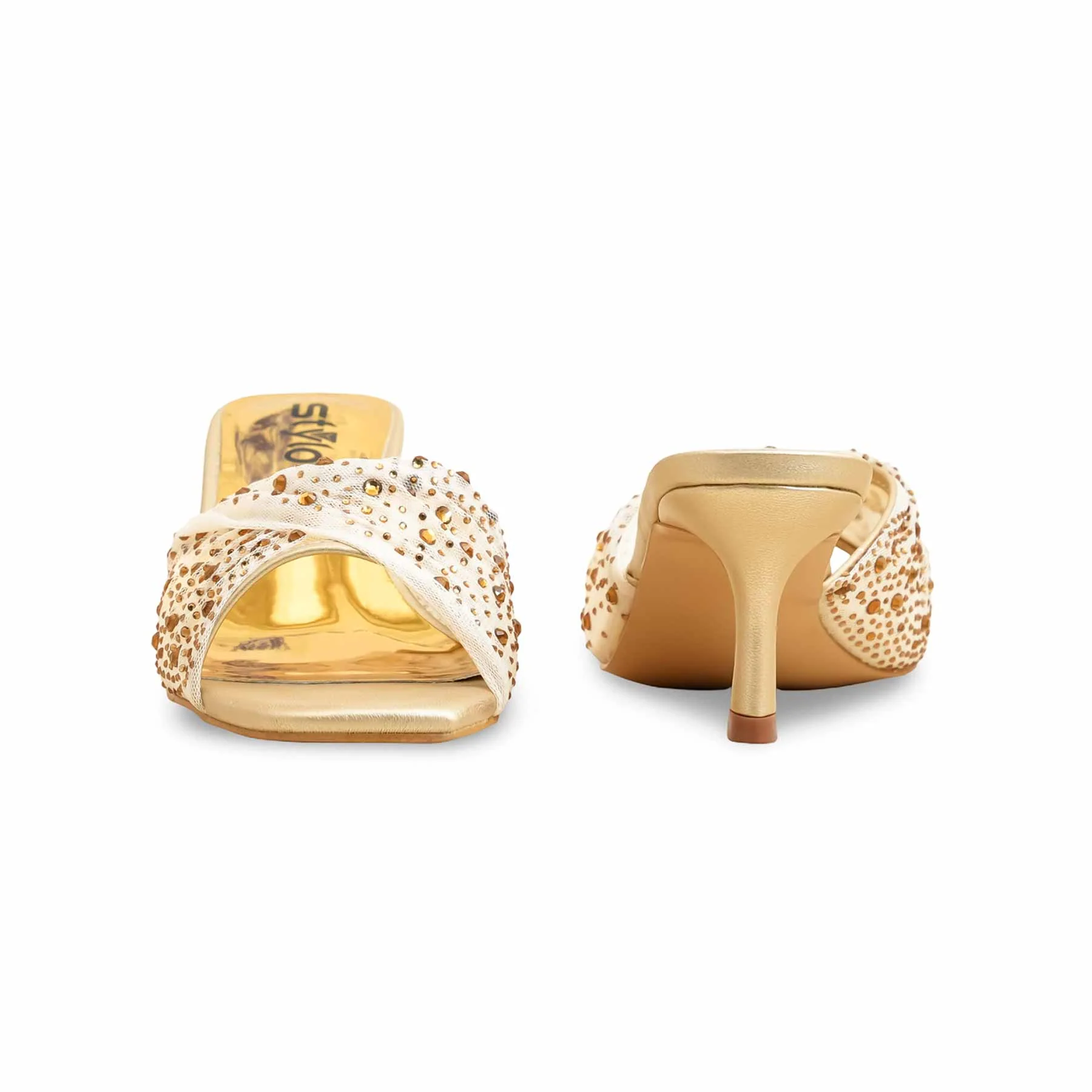 Golden Fancy Bridal Slipper FN7972 - Image 4