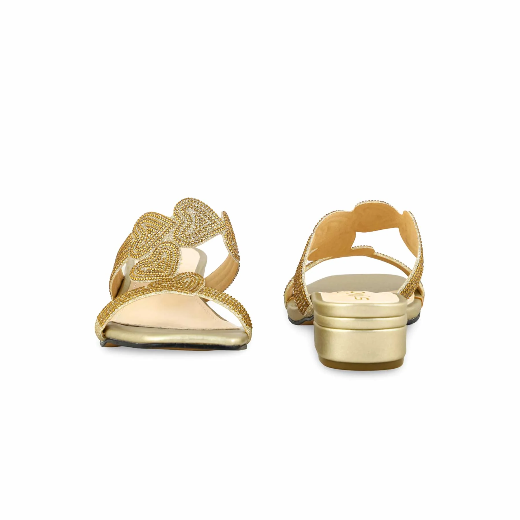 Golden Fancy Slipper For Ladies FN7889 - Image 4