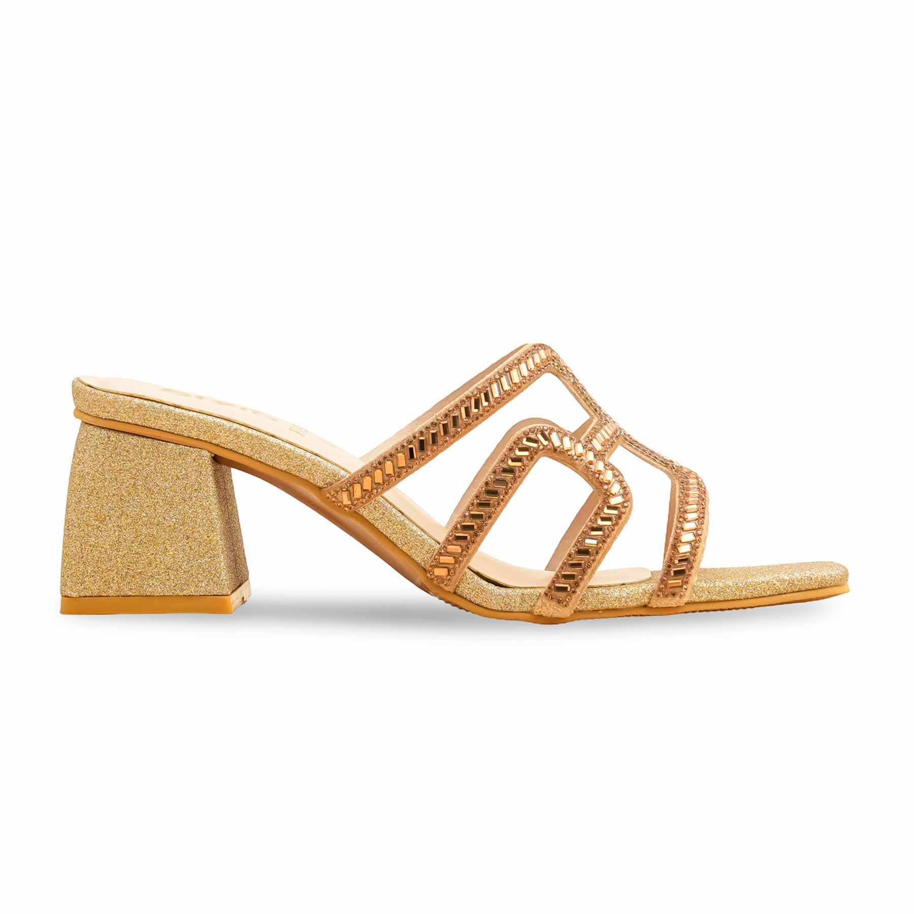 Golden Fancy Slipper For Ladies FN7994 - Image 2