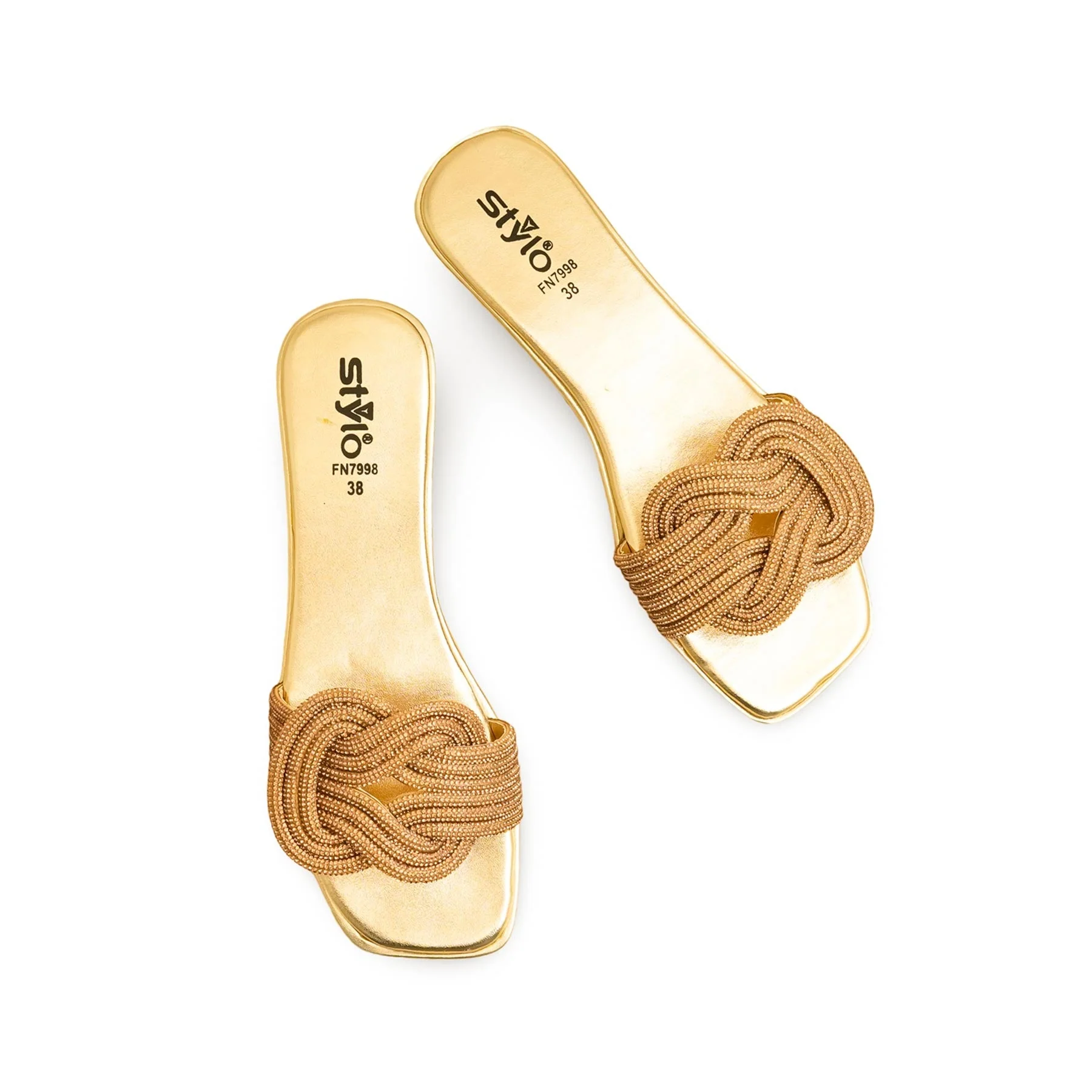 Golden Fancy Slipper For Ladies FN7998 - Image 5