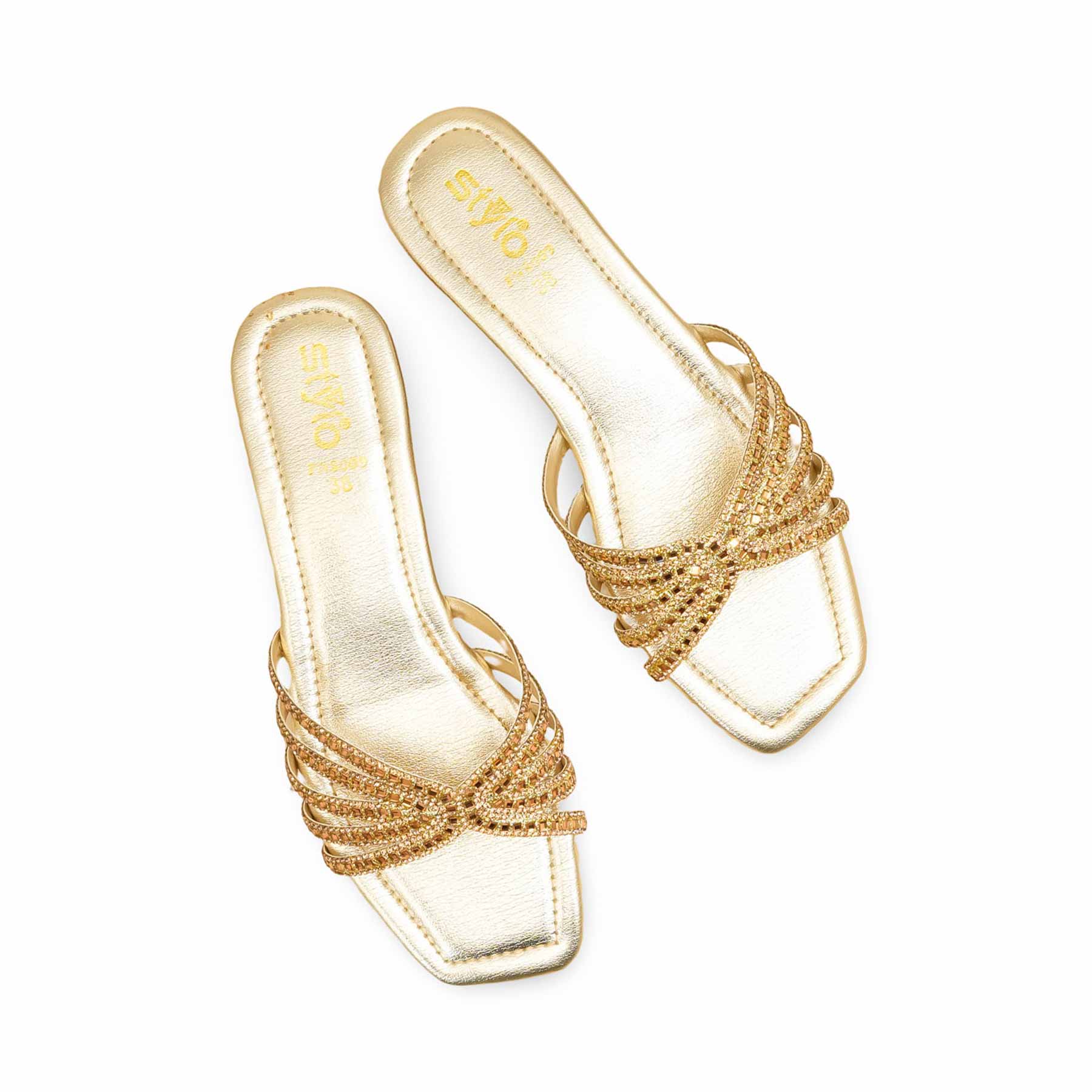 Golden Fancy Slipper For Ladies FN8009 - Image 5