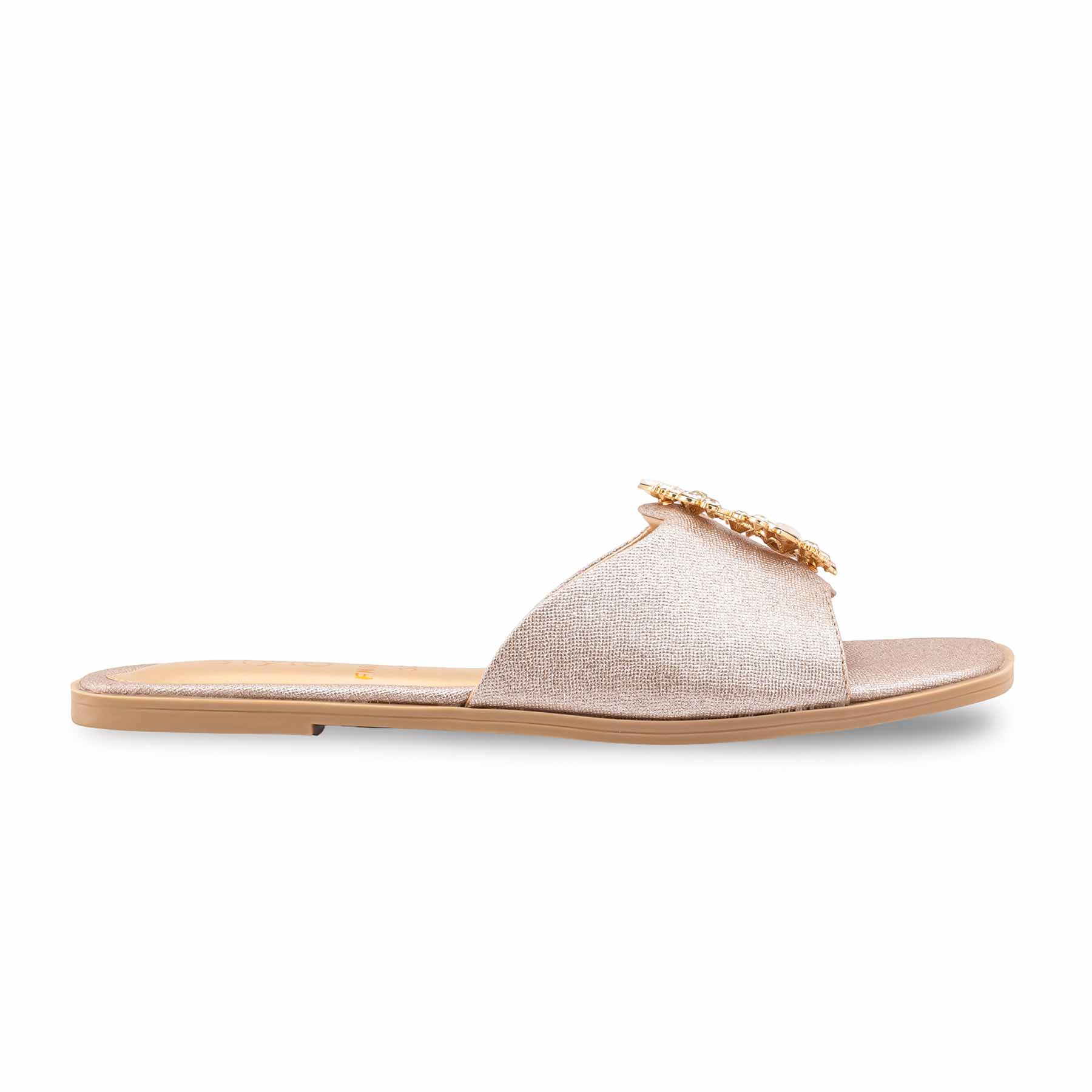 Golden Fancy Slipper For Ladies FN8036 - Image 2