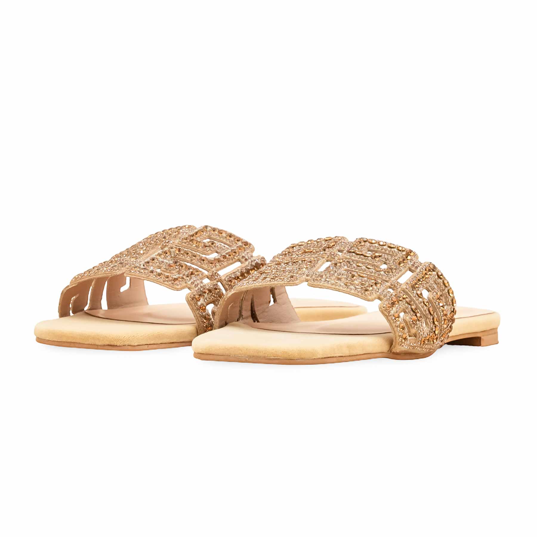 Golden Fancy Slipper For Ladies FN8040 - Image 3