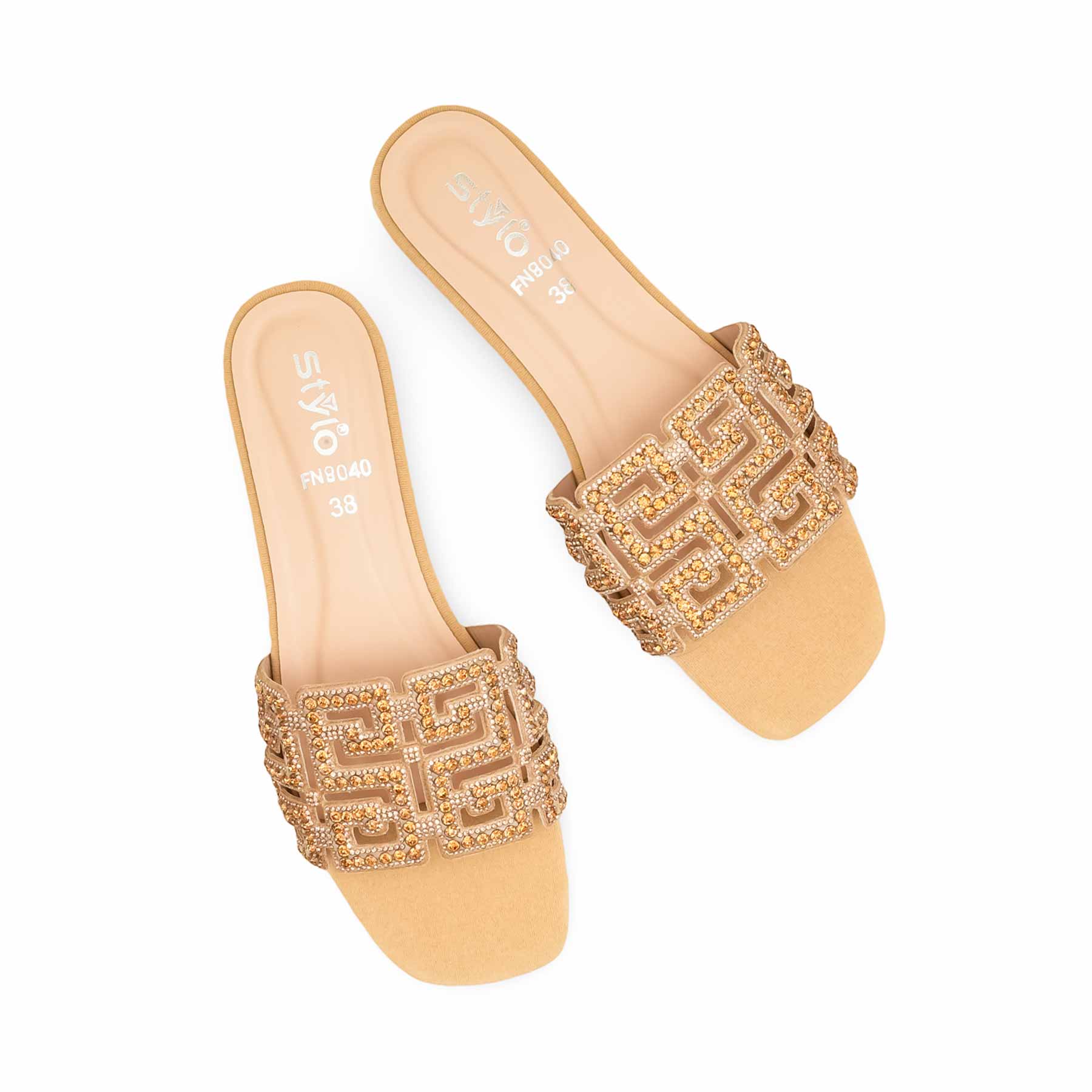Golden Fancy Slipper For Ladies FN8040 - Image 5