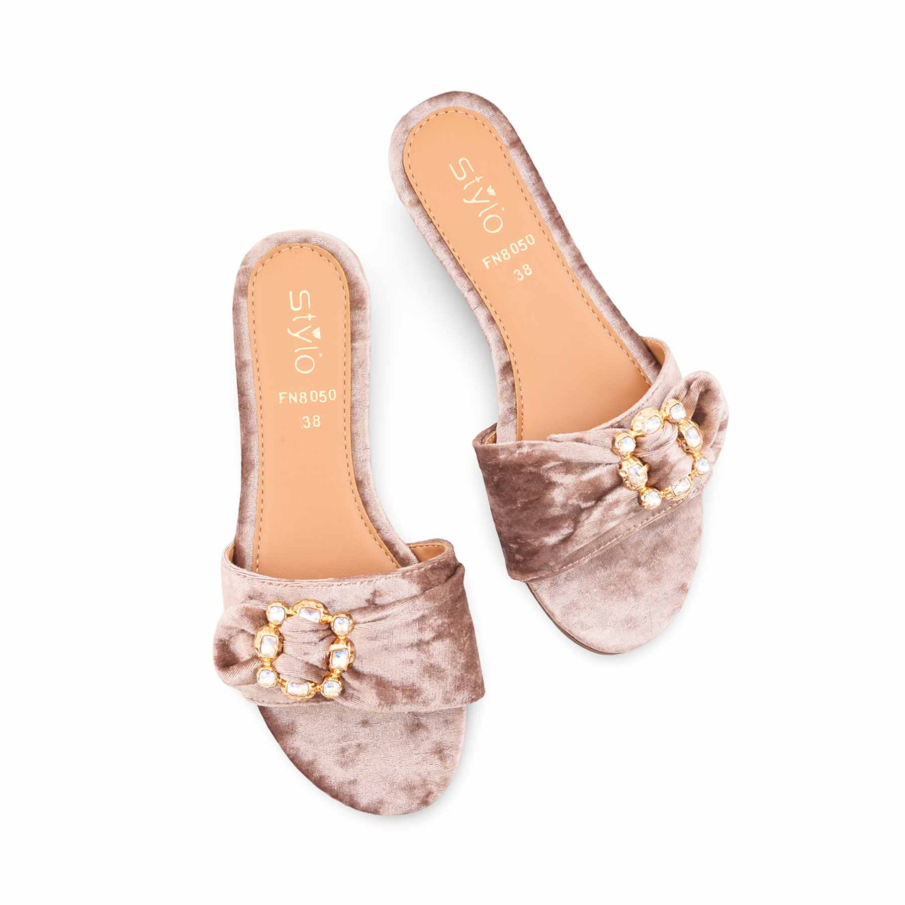 Golden Fancy Slipper For Ladies FN8050 - Image 5