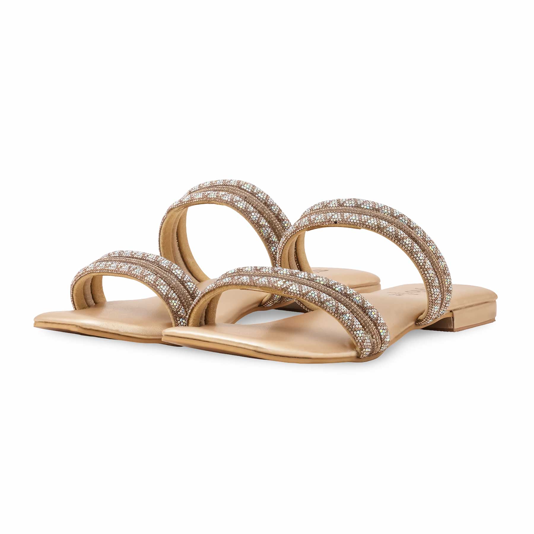 Golden Fancy Slipper For Ladies FN8065 - Image 3