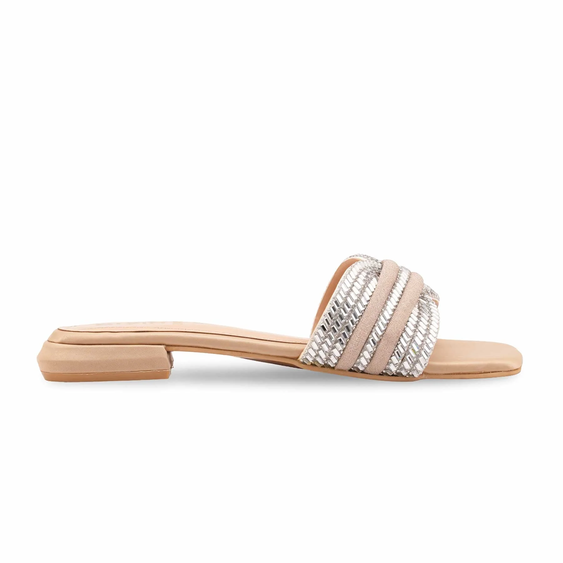 Golden Fancy Slipper For Ladies FN8084 - Image 2