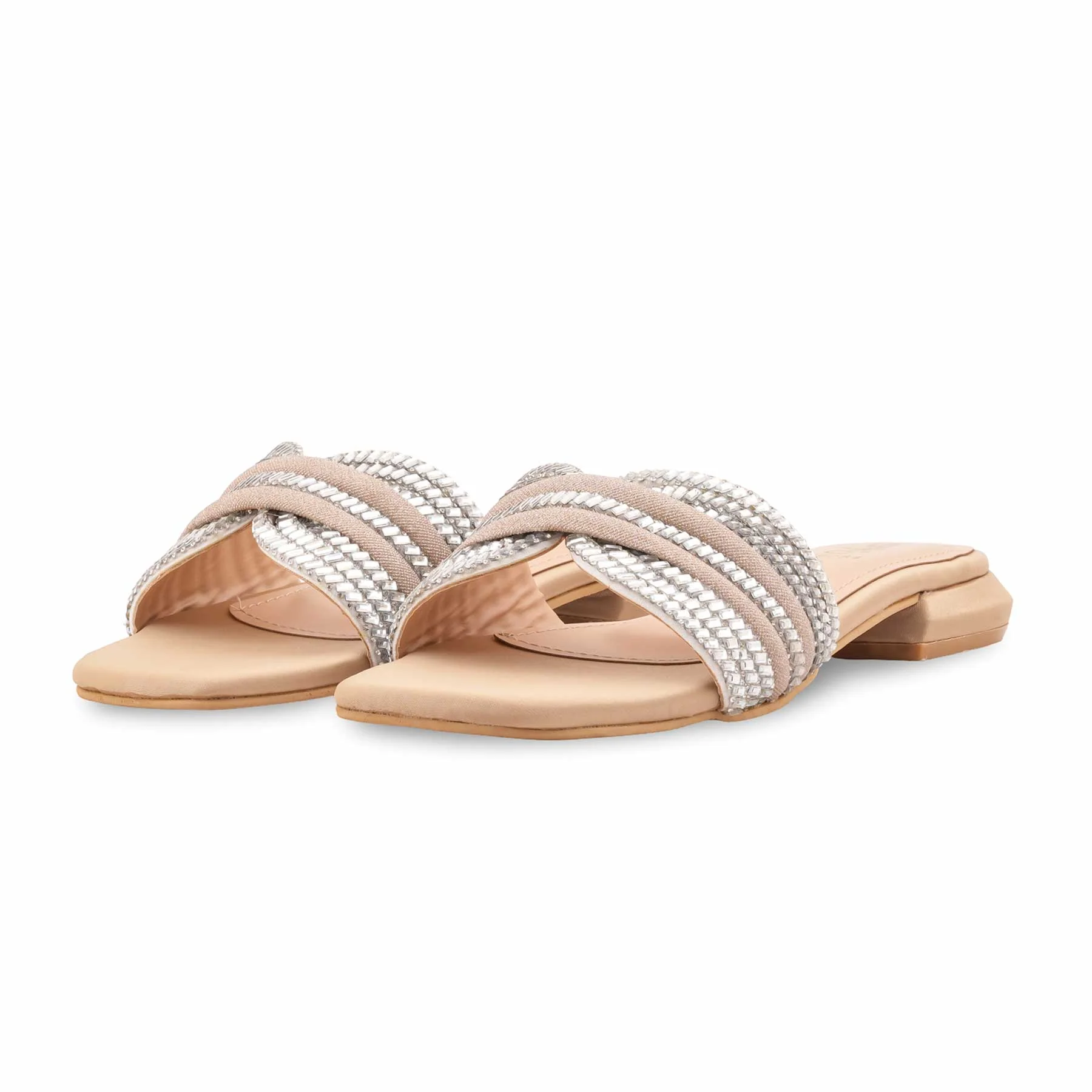 Golden Fancy Slipper For Ladies FN8084 - Image 3