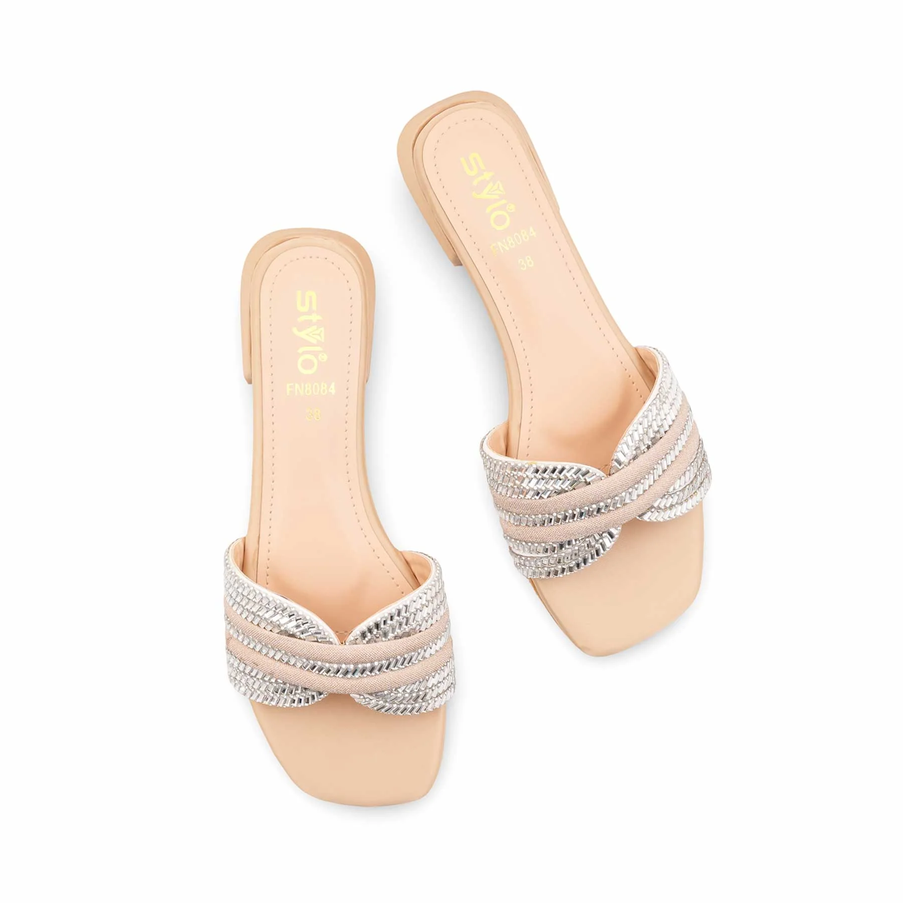 Golden Fancy Slipper For Ladies FN8084 - Image 5