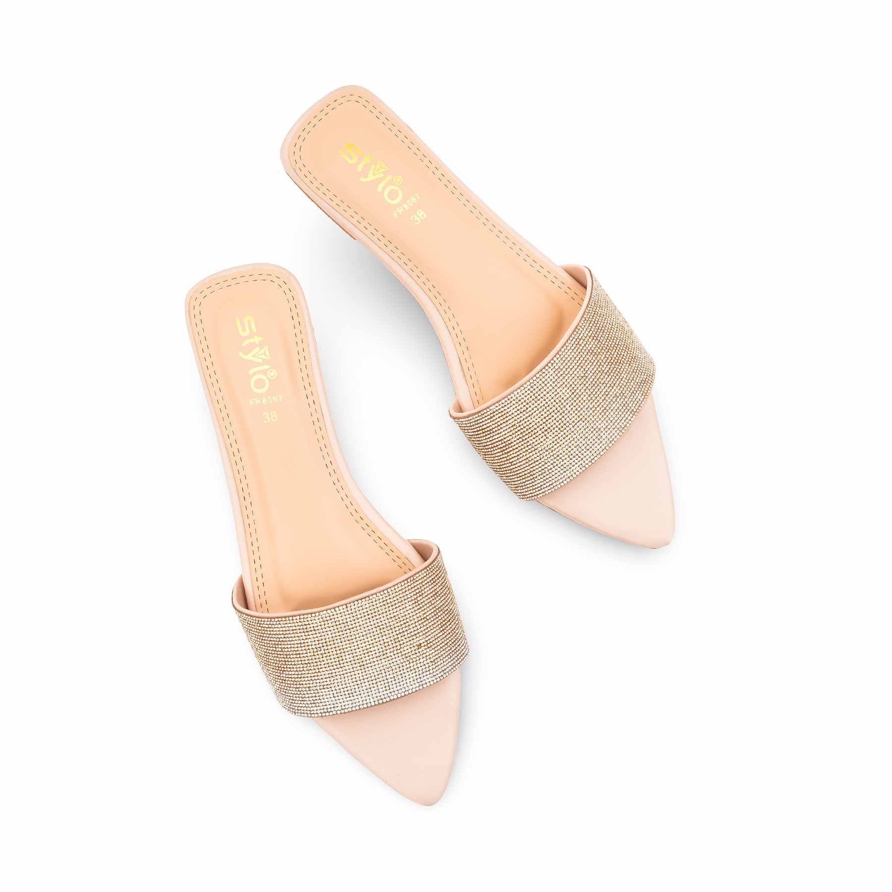 Golden Fancy Slipper For Ladies FN8087 - Image 5