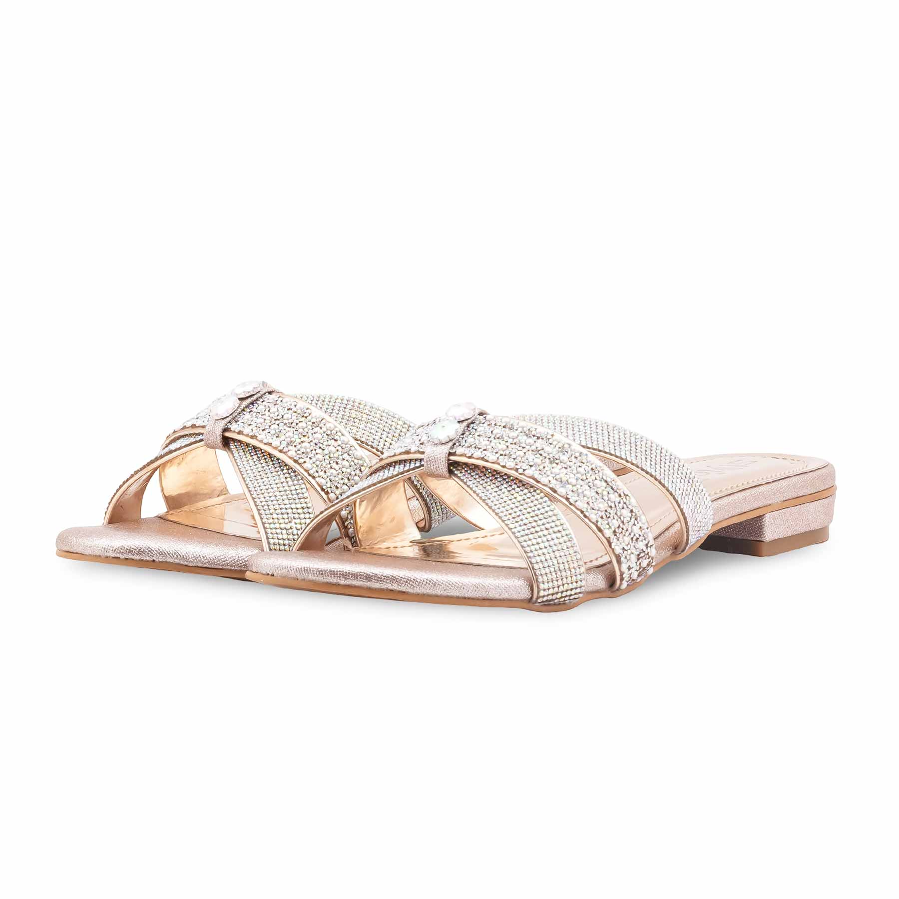Golden Fancy Slipper For Ladies FN8101 - Image 3