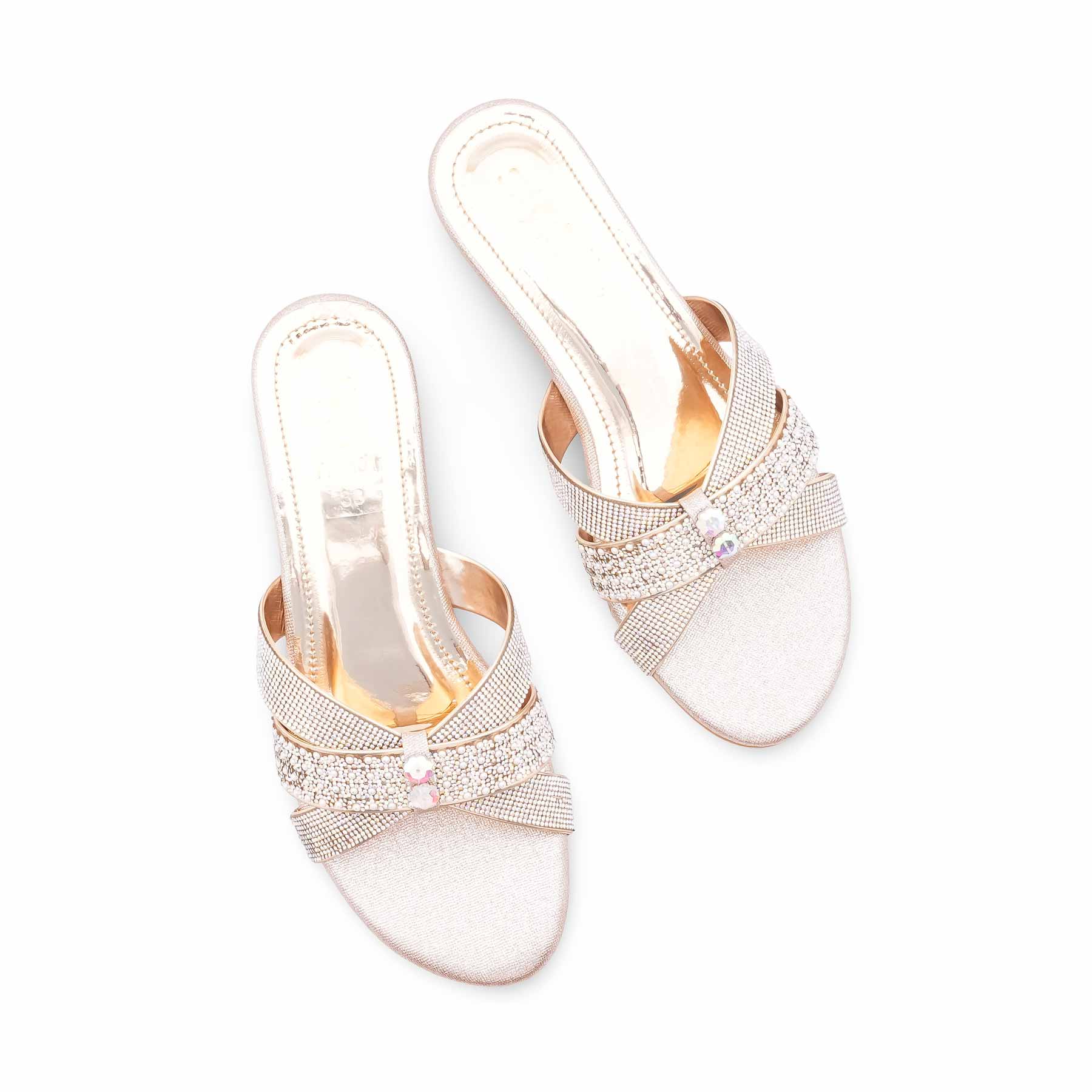 Golden Fancy Slipper For Ladies FN8101 - Image 5