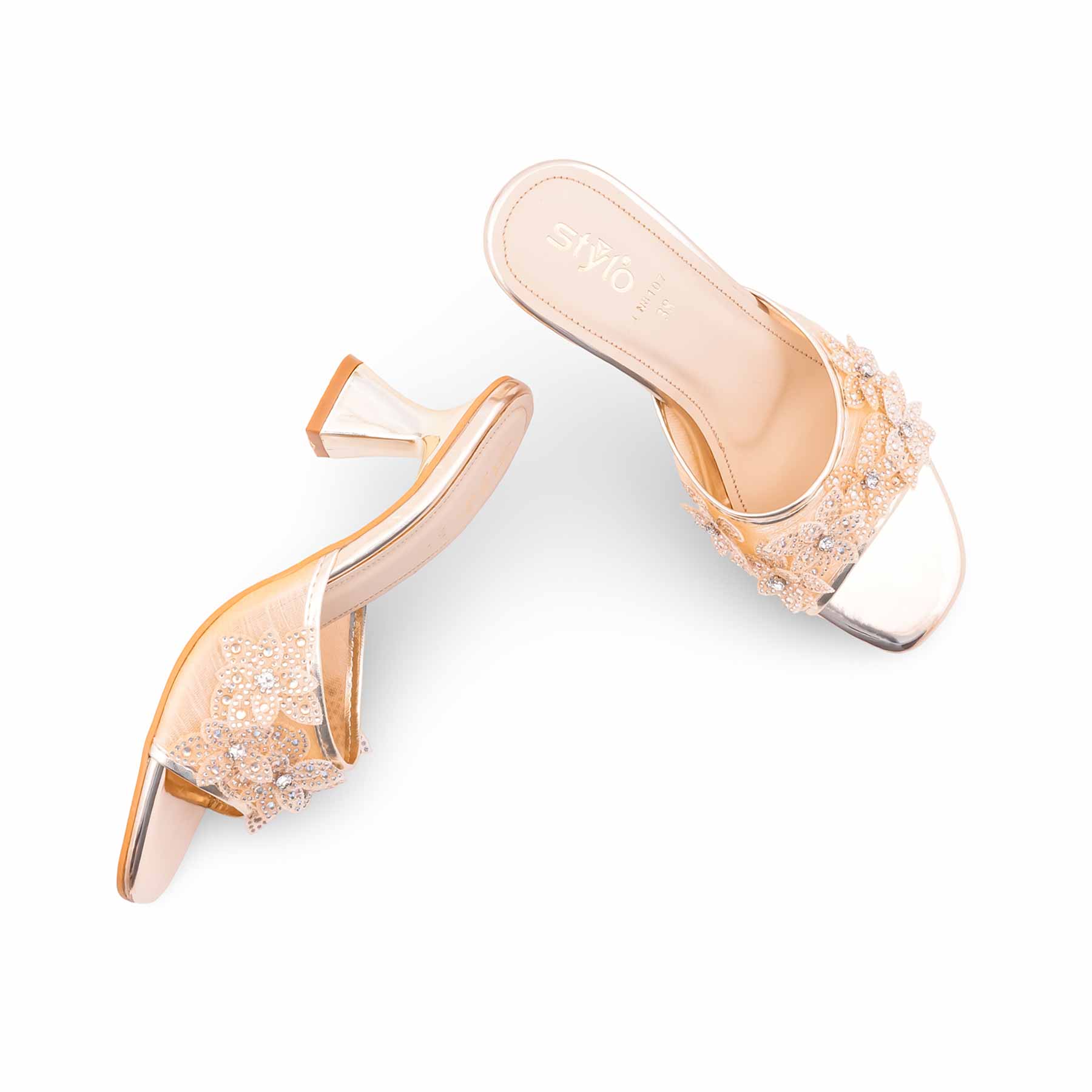 Golden Fancy Slipper For Ladies FN8107 - Image 5