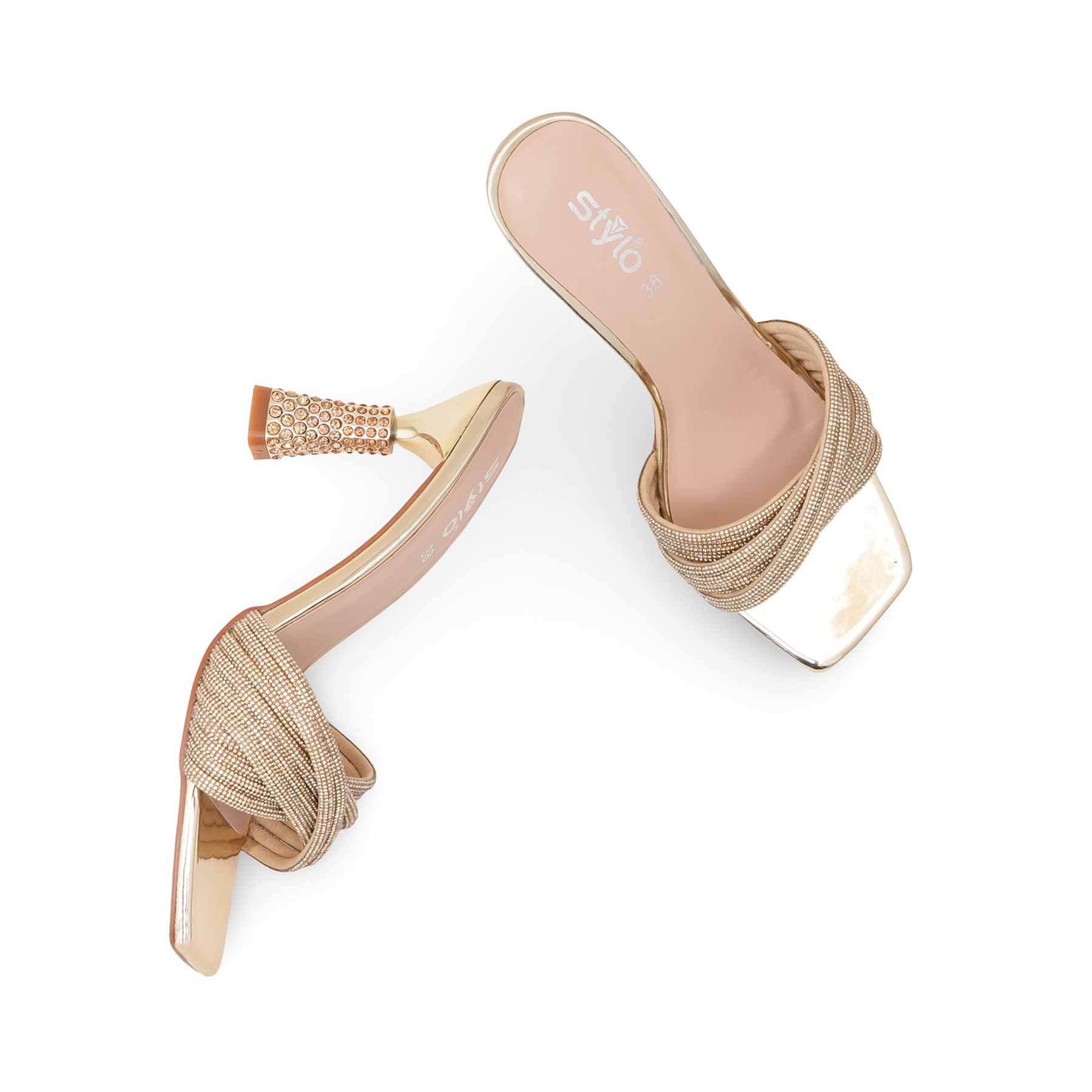 Golden Fancy Slipper For Women FN6246 - Image 5