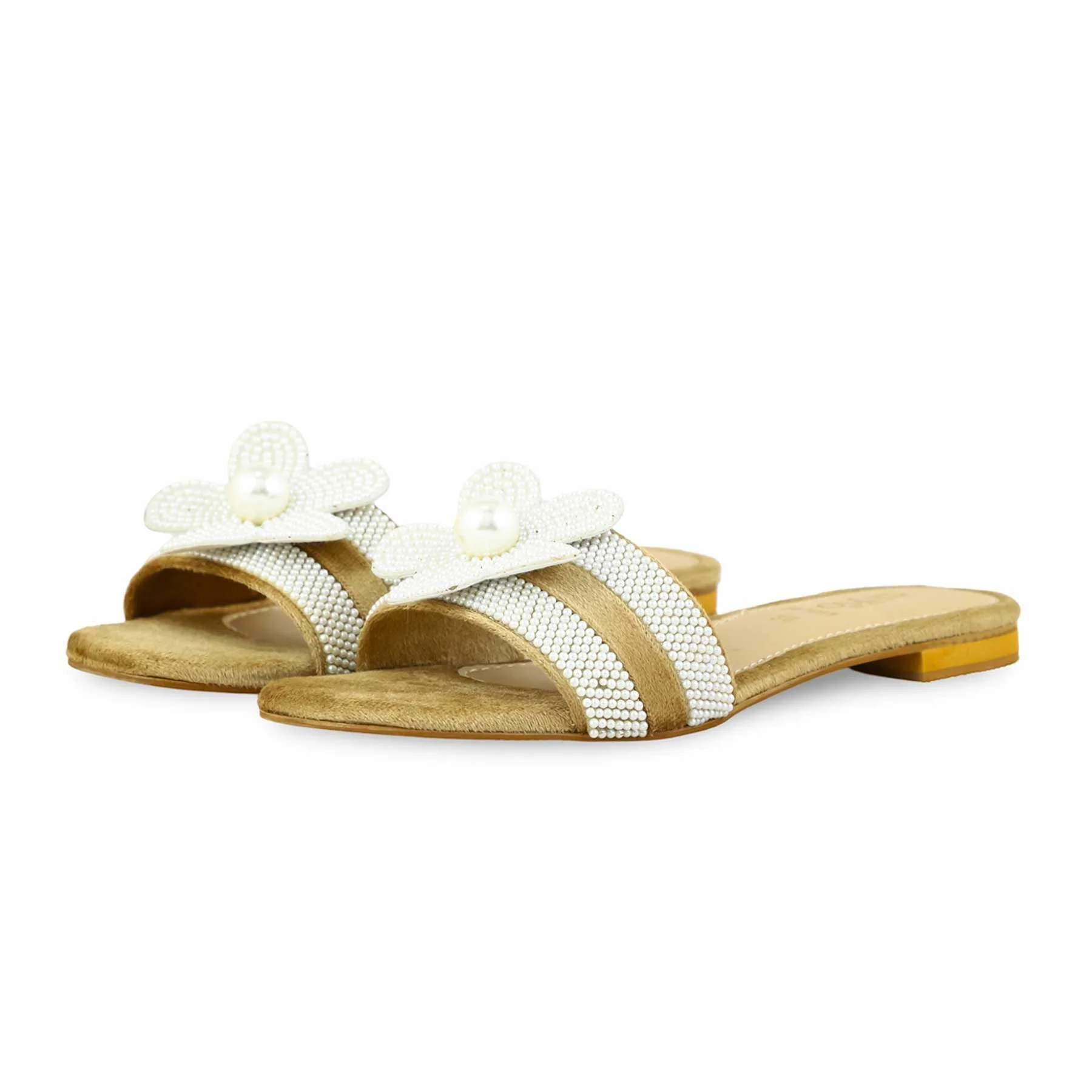 Golden Fancy Slipper For Women FN7895 - Image 3