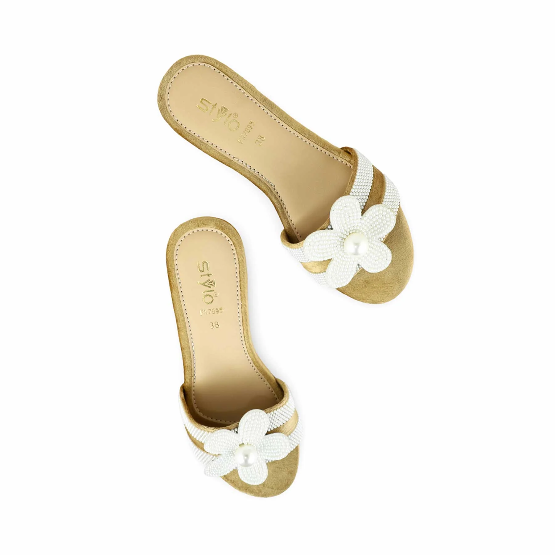 Golden Fancy Slipper For Women FN7895 - Image 5