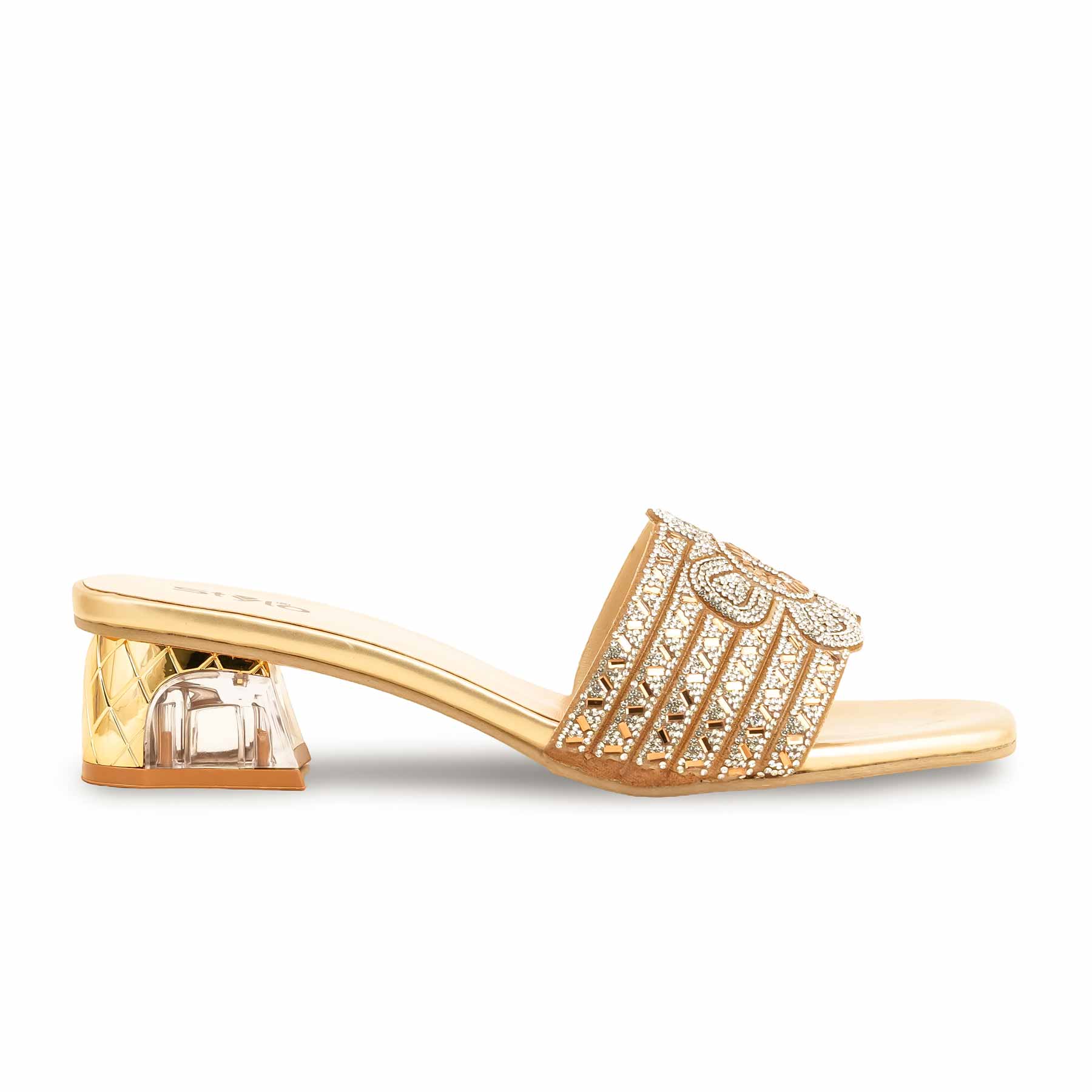 Golden Fancy Slipper For Women FN7949 - Image 2