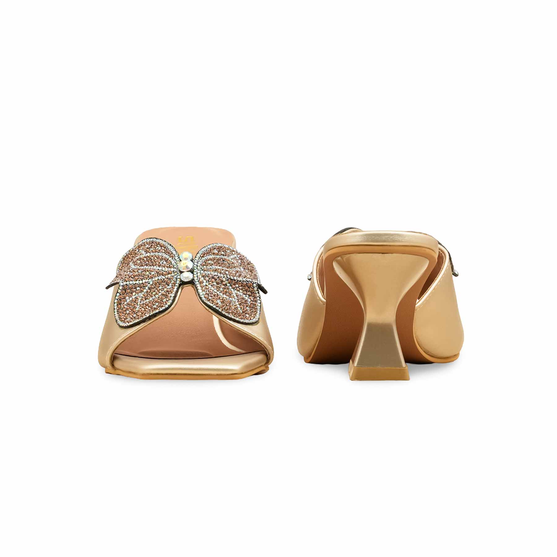 Golden Fancy Slipper For Women FN7974 - Image 4