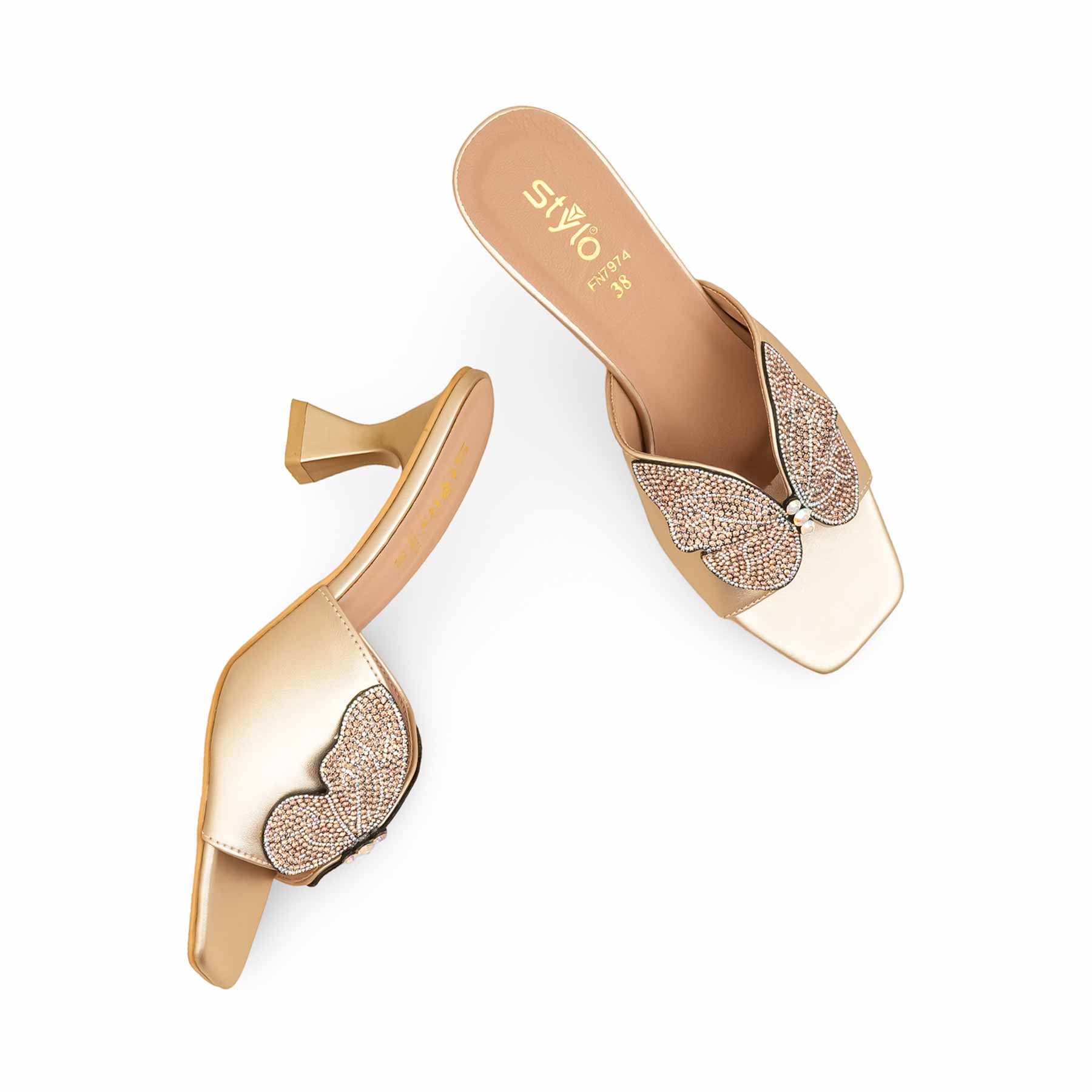 Golden Fancy Slipper For Women FN7974 - Image 5