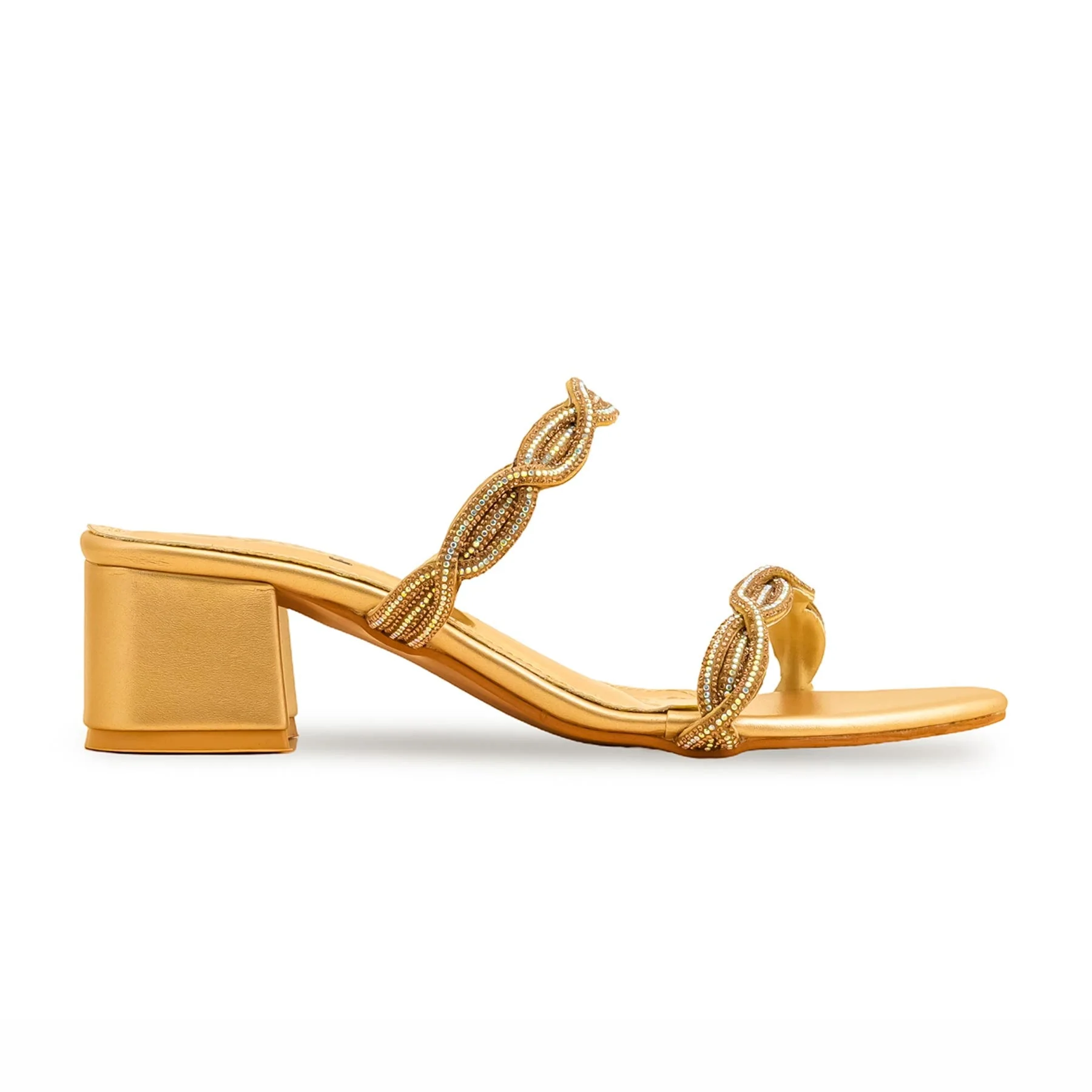 Golden Fancy Slipper For Women FN7977 - Image 2