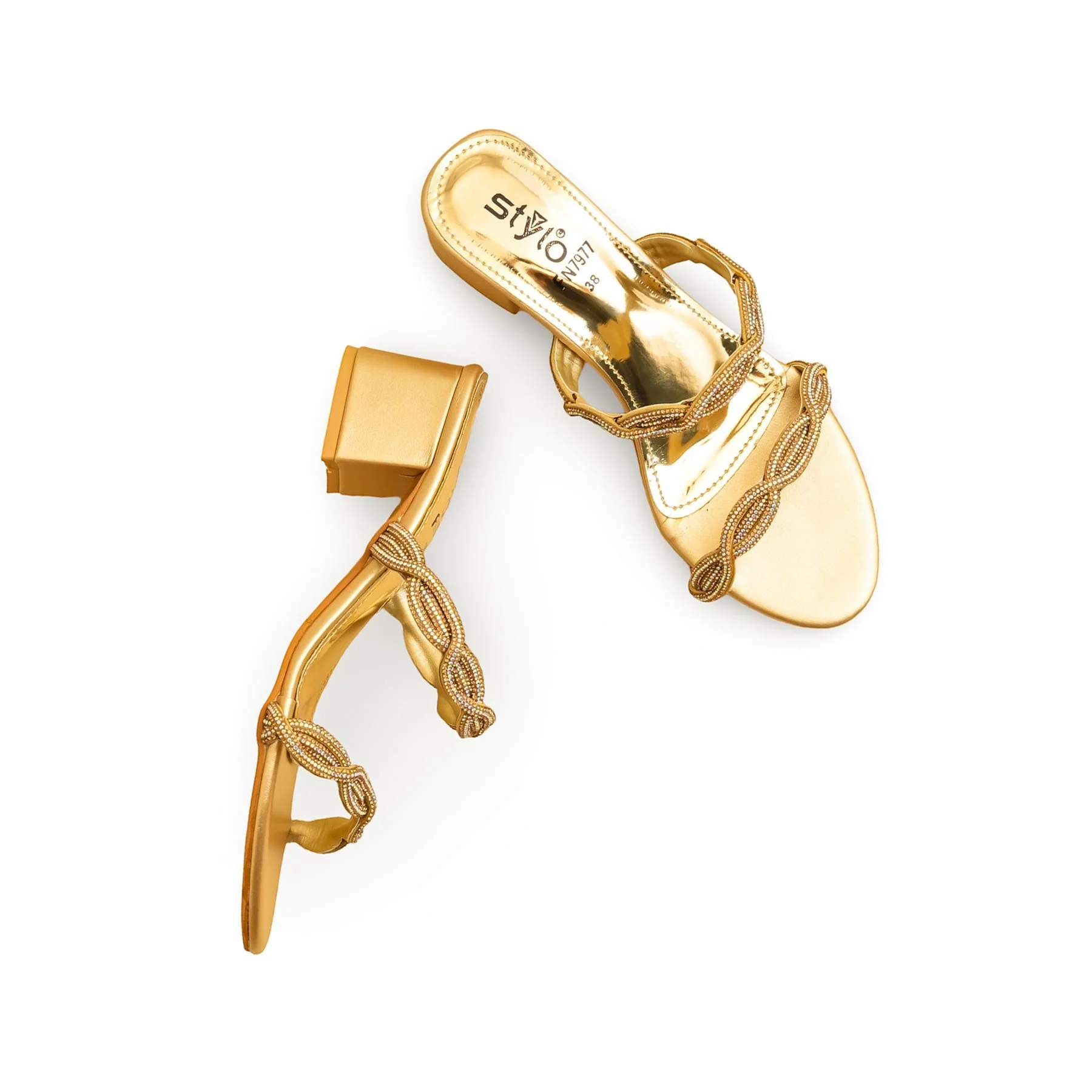 Golden Fancy Slipper For Women FN7977 - Image 5