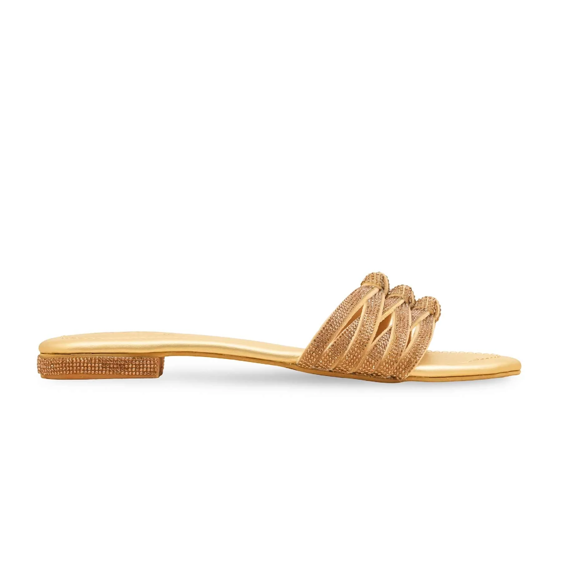 Golden Fancy Slipper For Women FN7990 - Image 2
