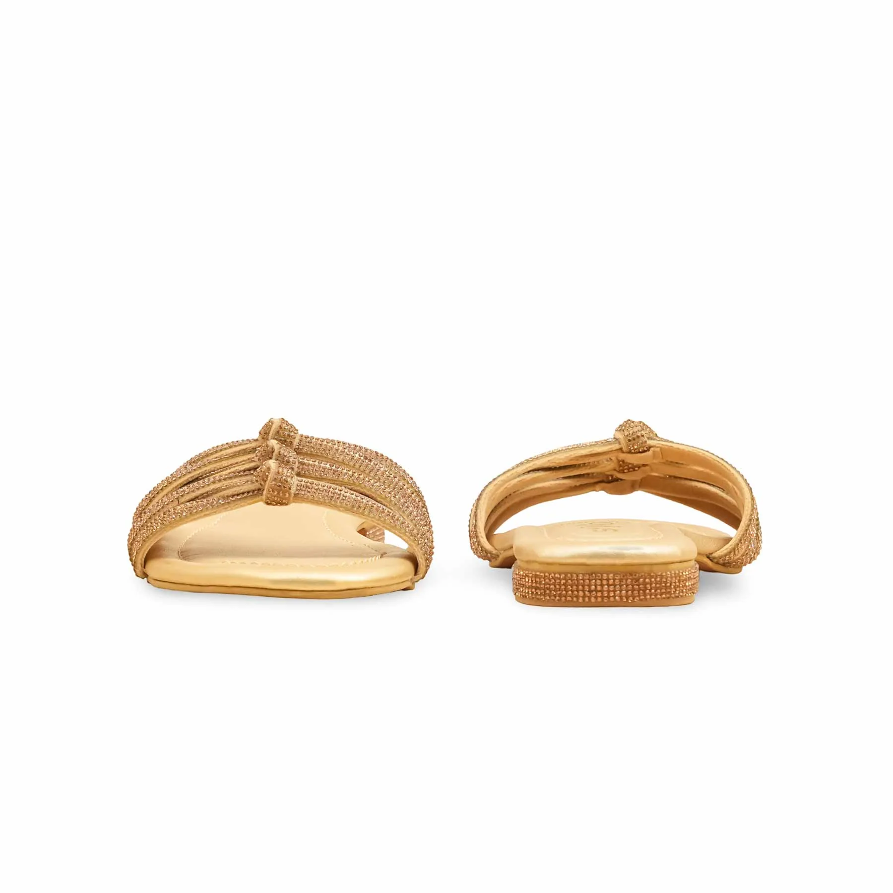 Golden Fancy Slipper For Women FN7990 - Image 4
