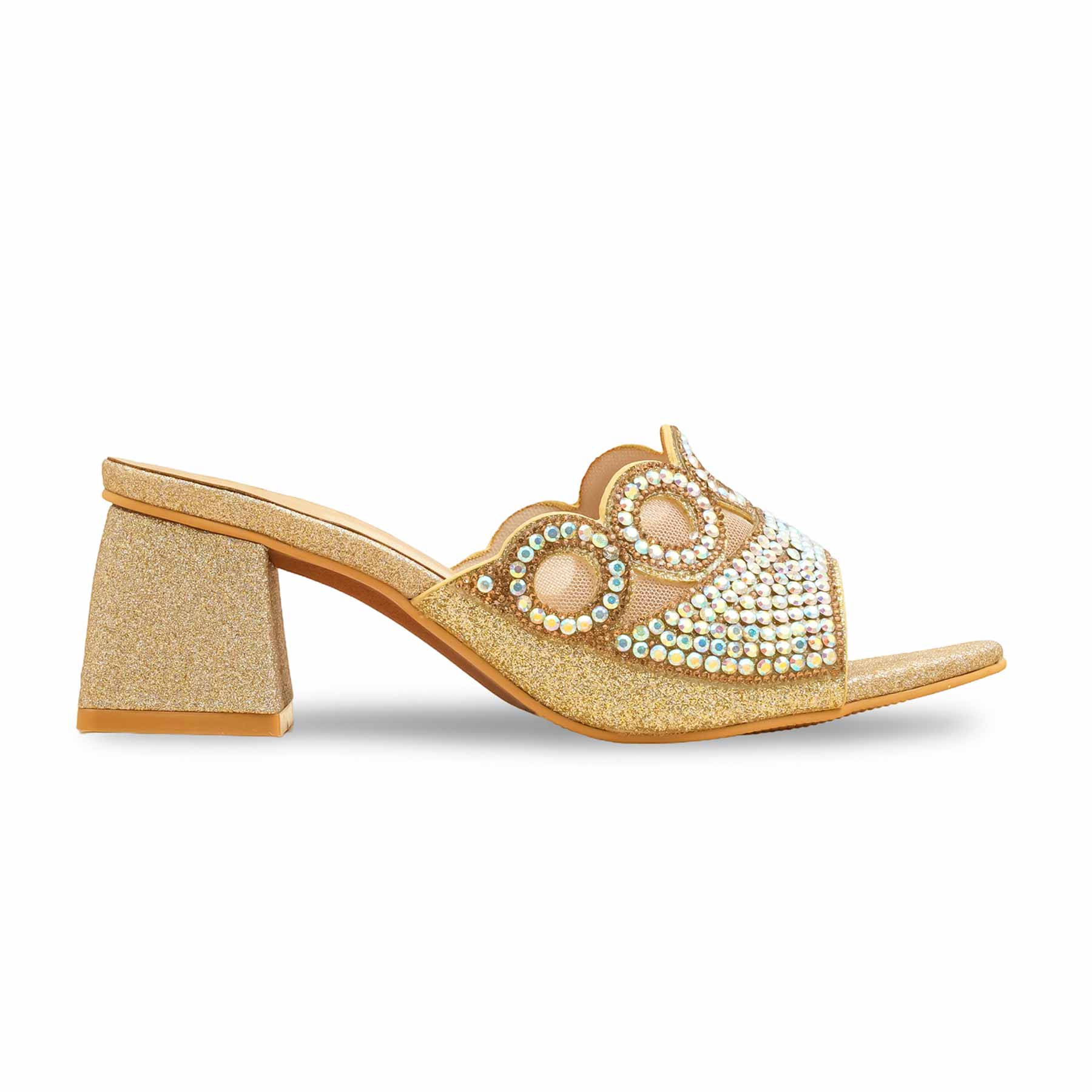 Golden Fancy Slipper For Women FN7993 - Image 2