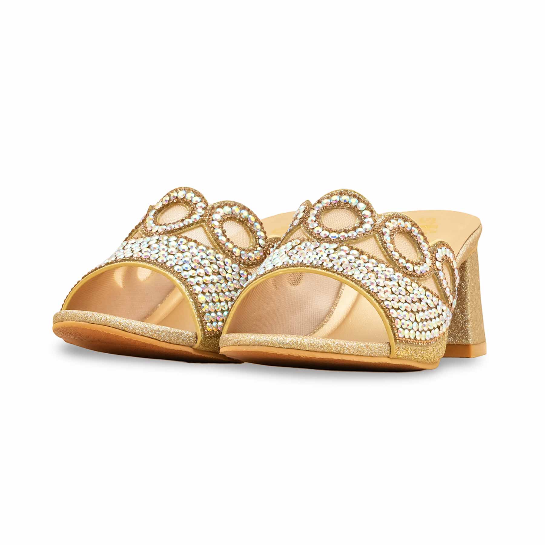 Golden Fancy Slipper For Women FN7993 - Image 3