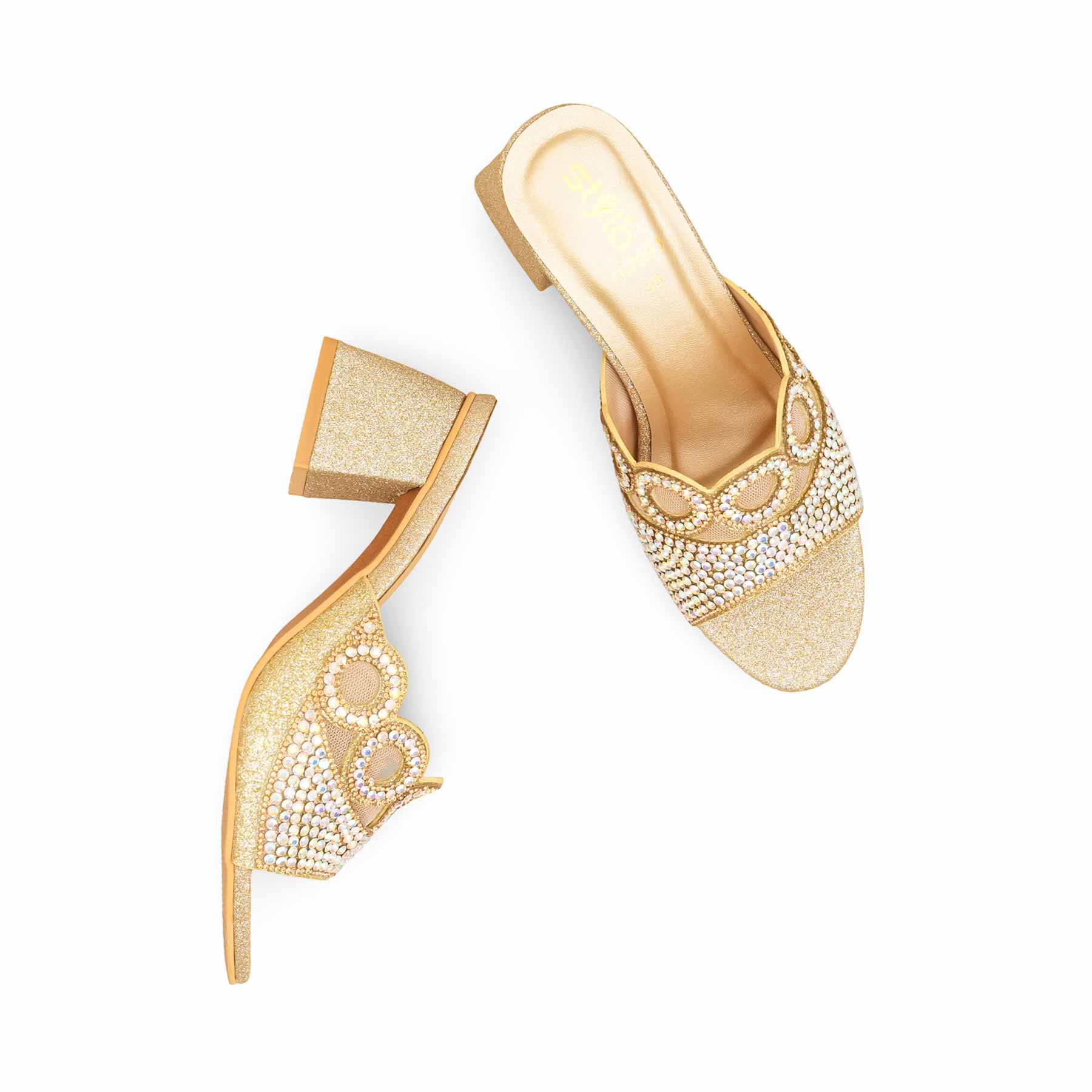 Golden Fancy Slipper For Women FN7993 - Image 5