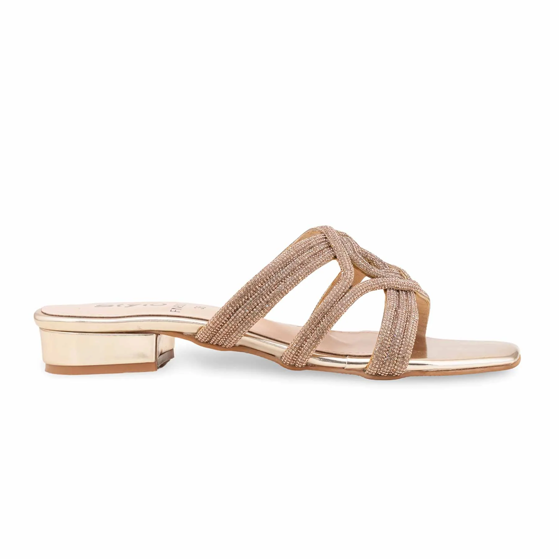Golden Fancy Slipper For Women FN8003 - Image 2