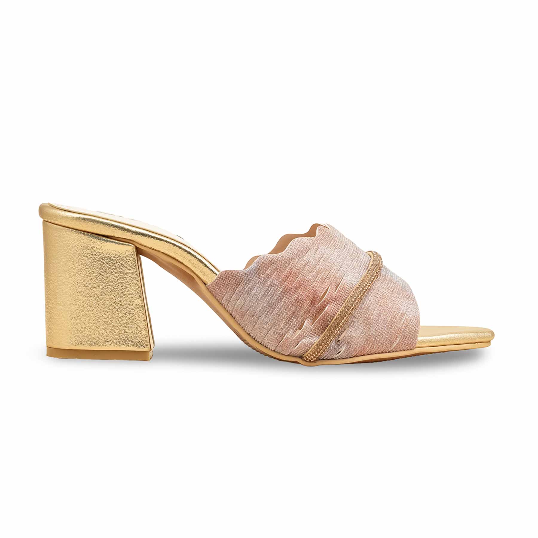 Golden Fancy Slipper For Women FN8005 - Image 2
