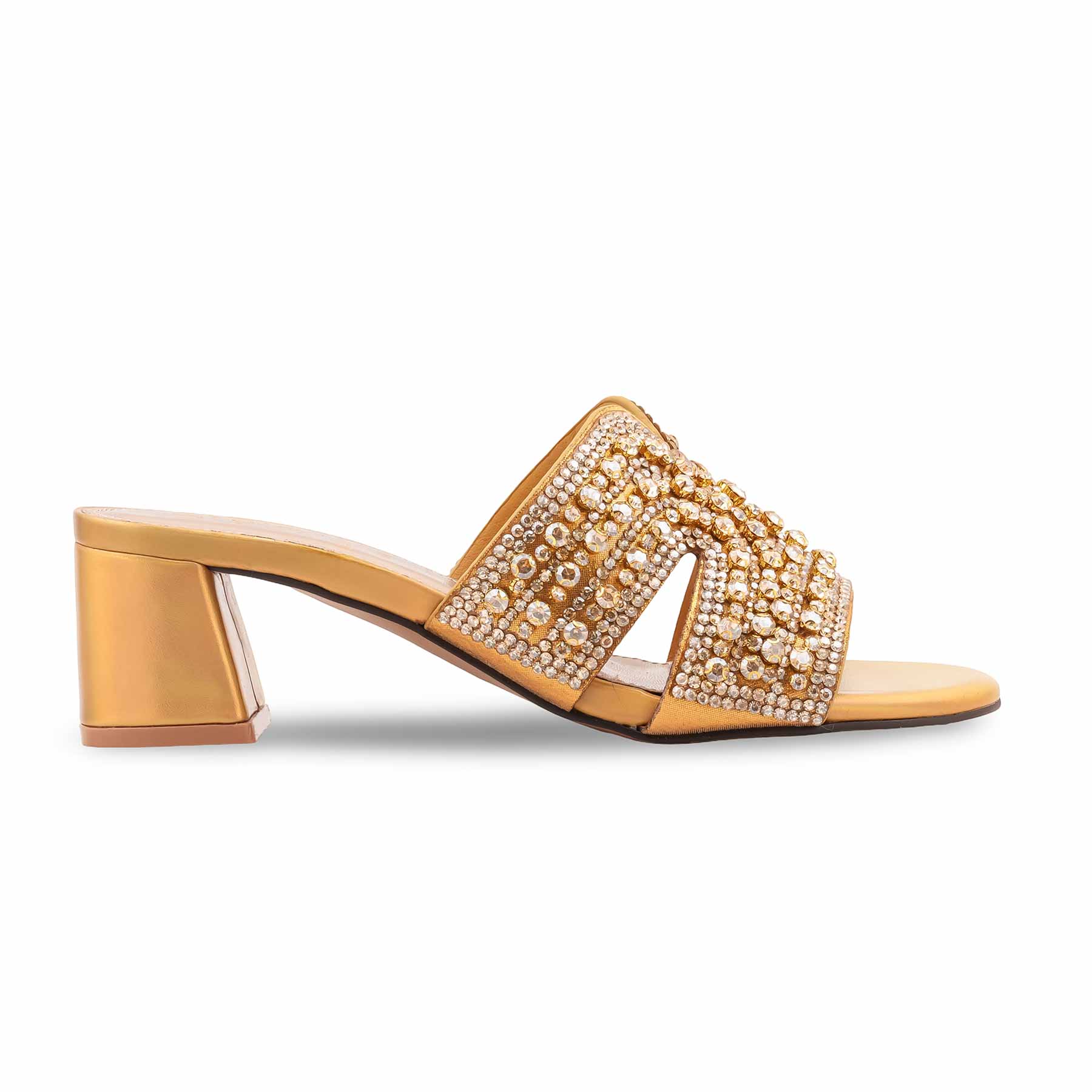 Golden Fancy Slipper For Women FN8028 - Image 2