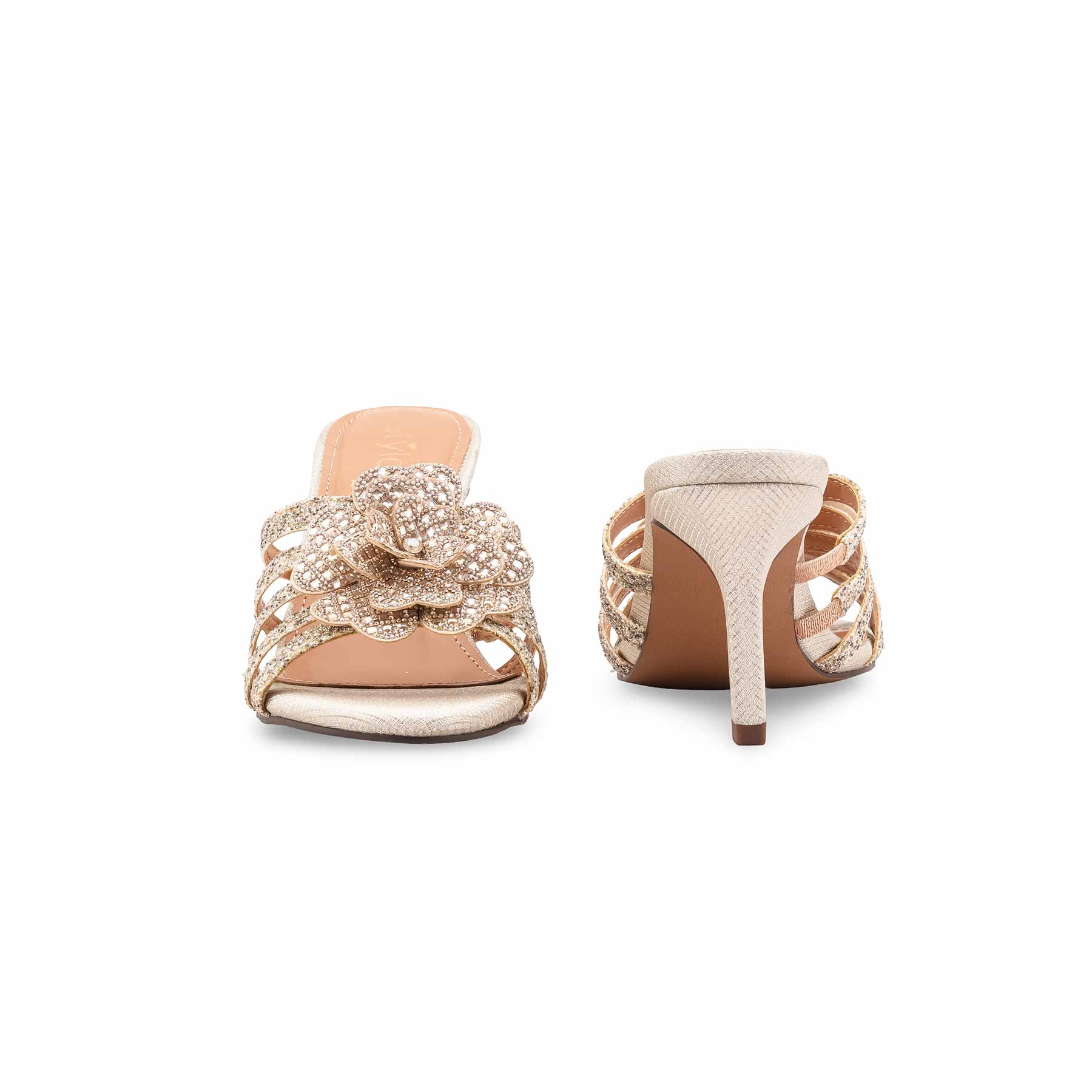 Golden Fancy Slipper For Women FN8044 - Image 4