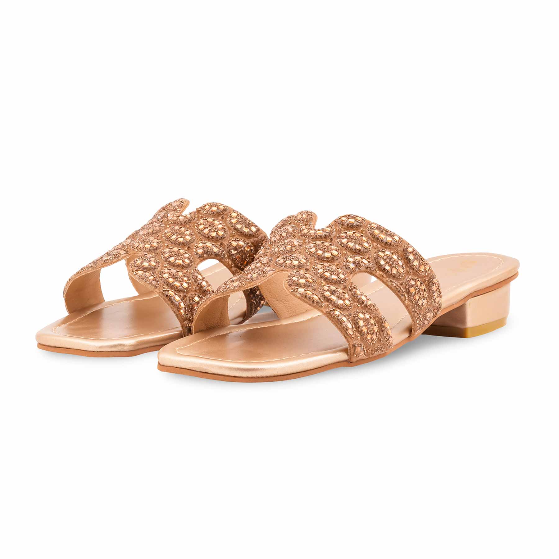Golden Fancy Slipper For Women FN8064 - Image 3