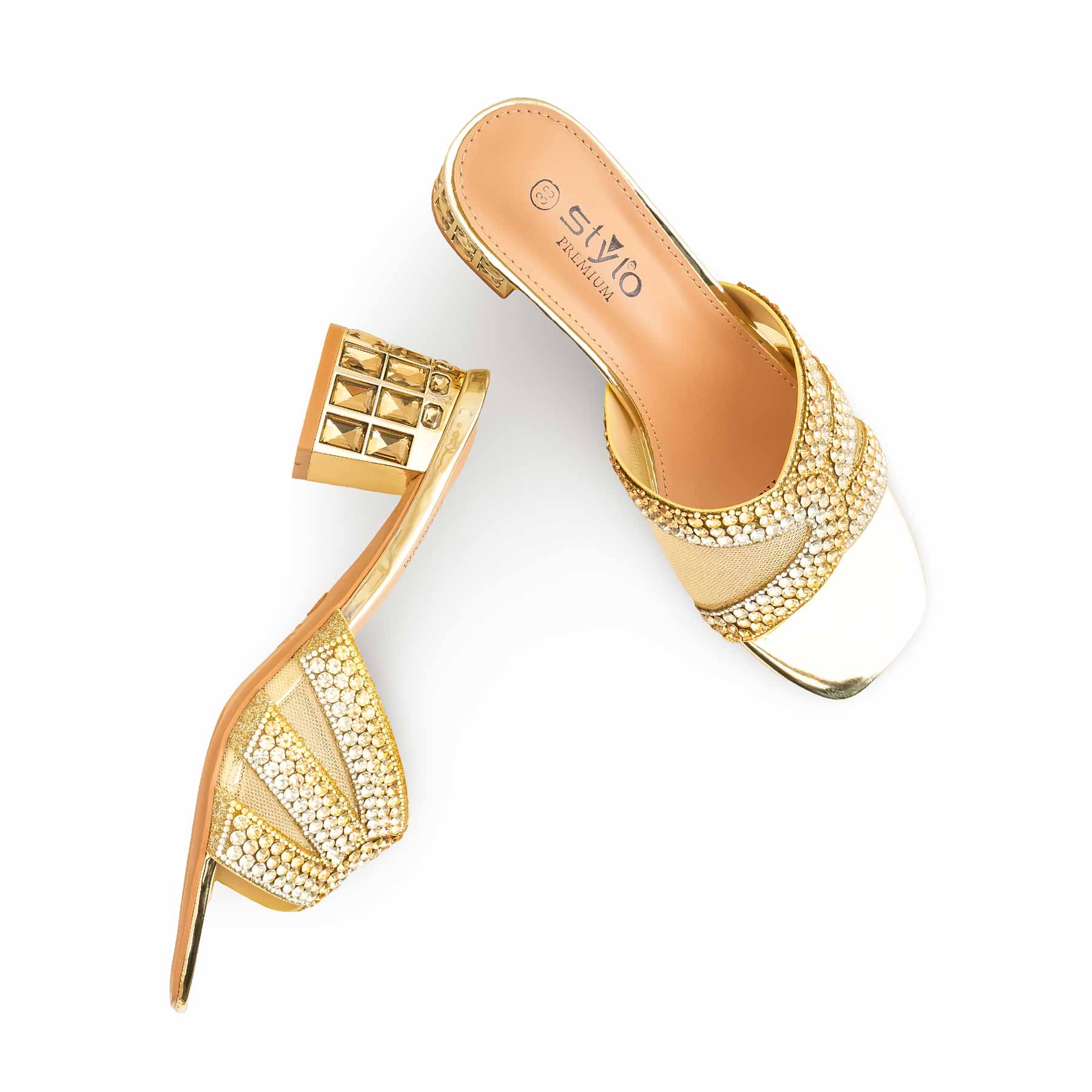 Golden Fancy Bridal Sandal FN6107 - Image 5