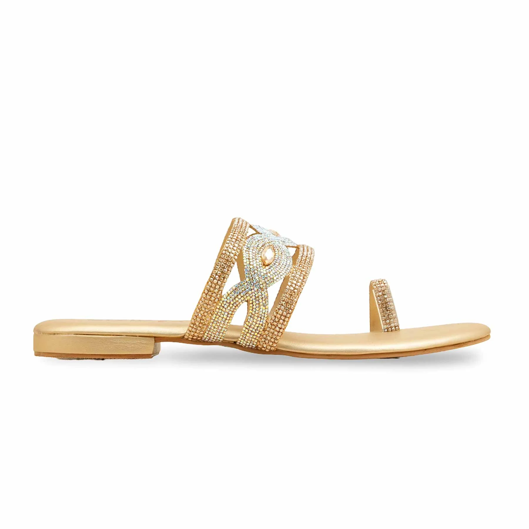 Golden Fancy Women Chappal  FN0810 - Image 2